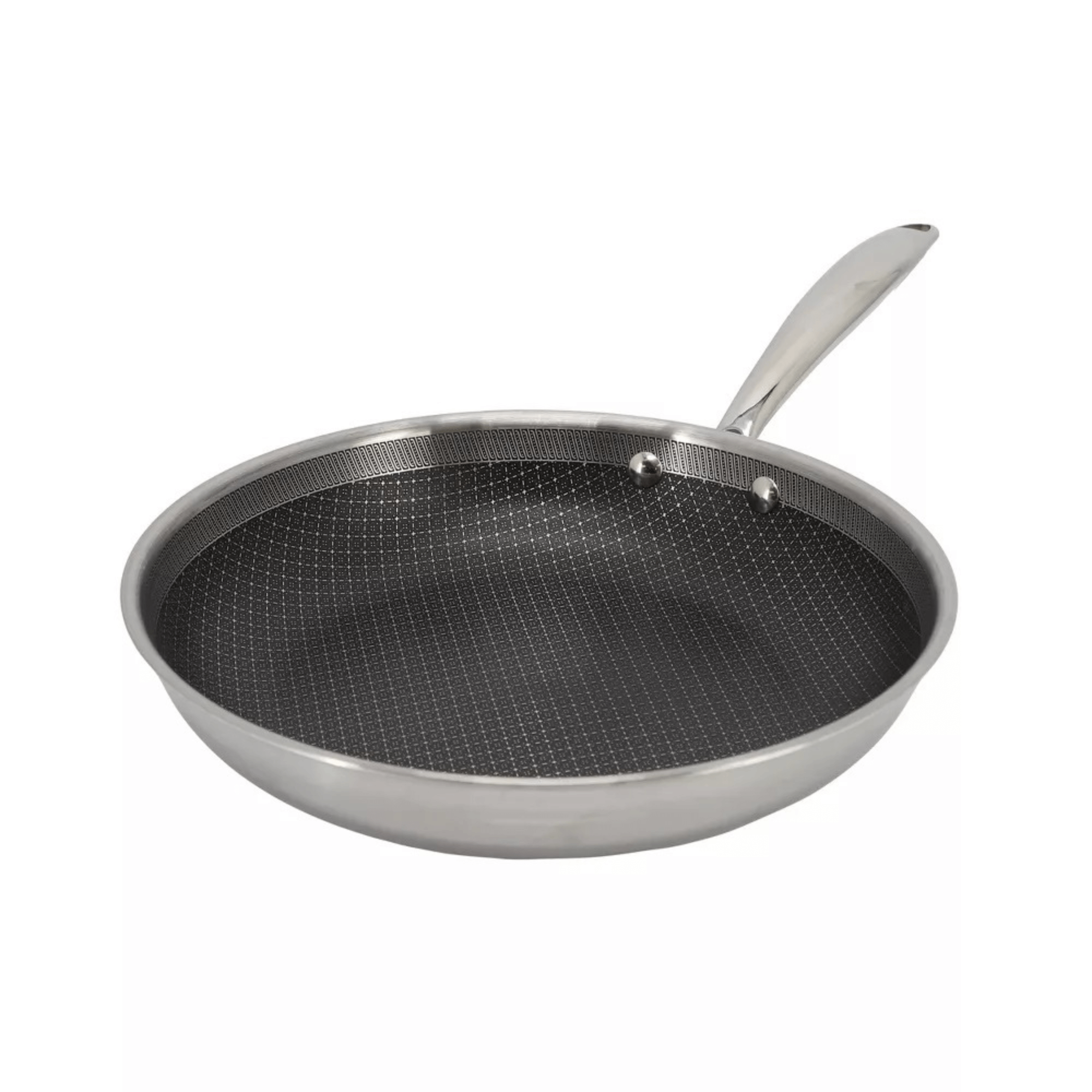 Better Chef 8-Inch 3-Ply Stainless Steel Nonstick Fry Pan with Rolled Edge Jupiter Gear Home