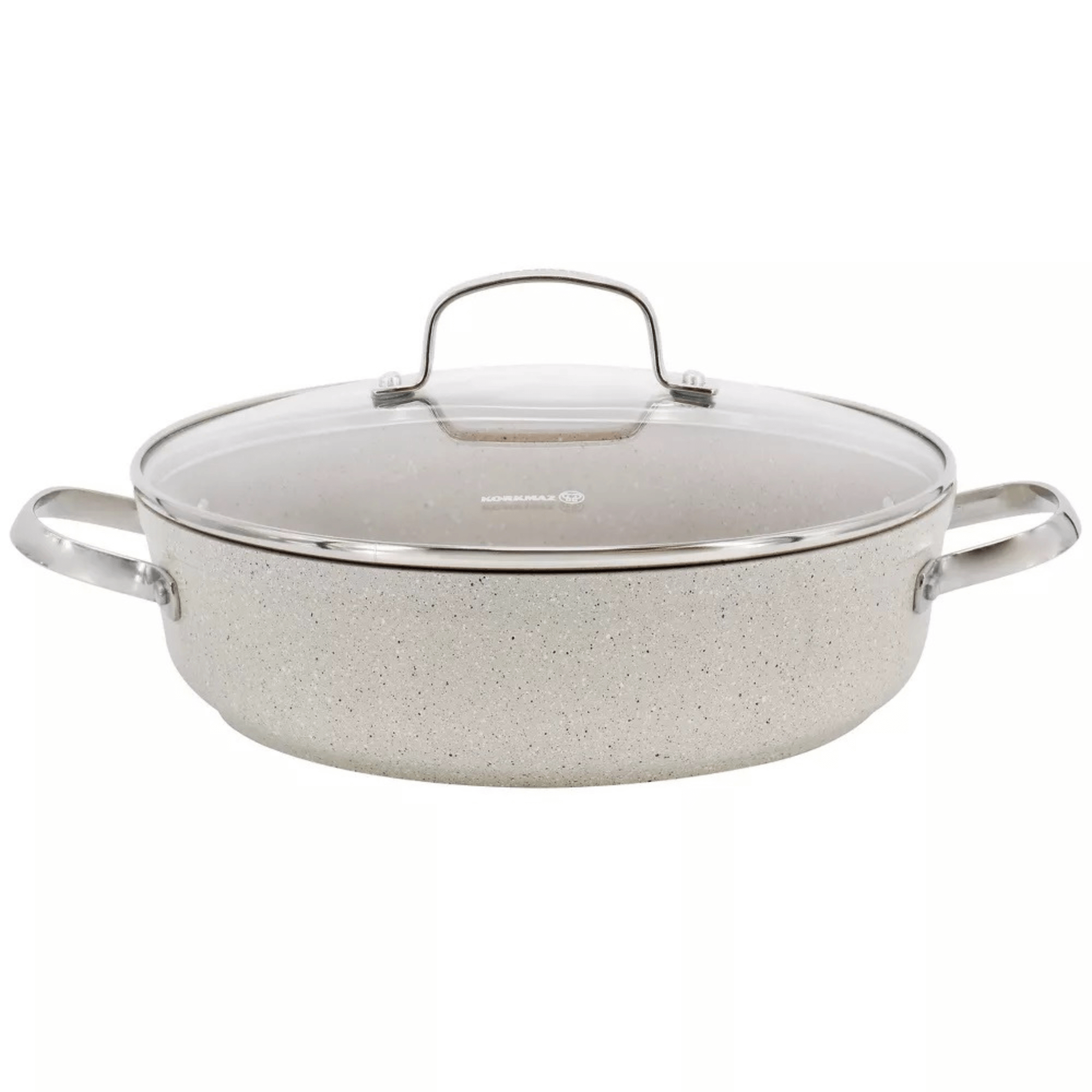 Korkmaz Granita Aluminum 3.5L Non-Stick Low Casserole Dish with Lid Jupiter Gear Home