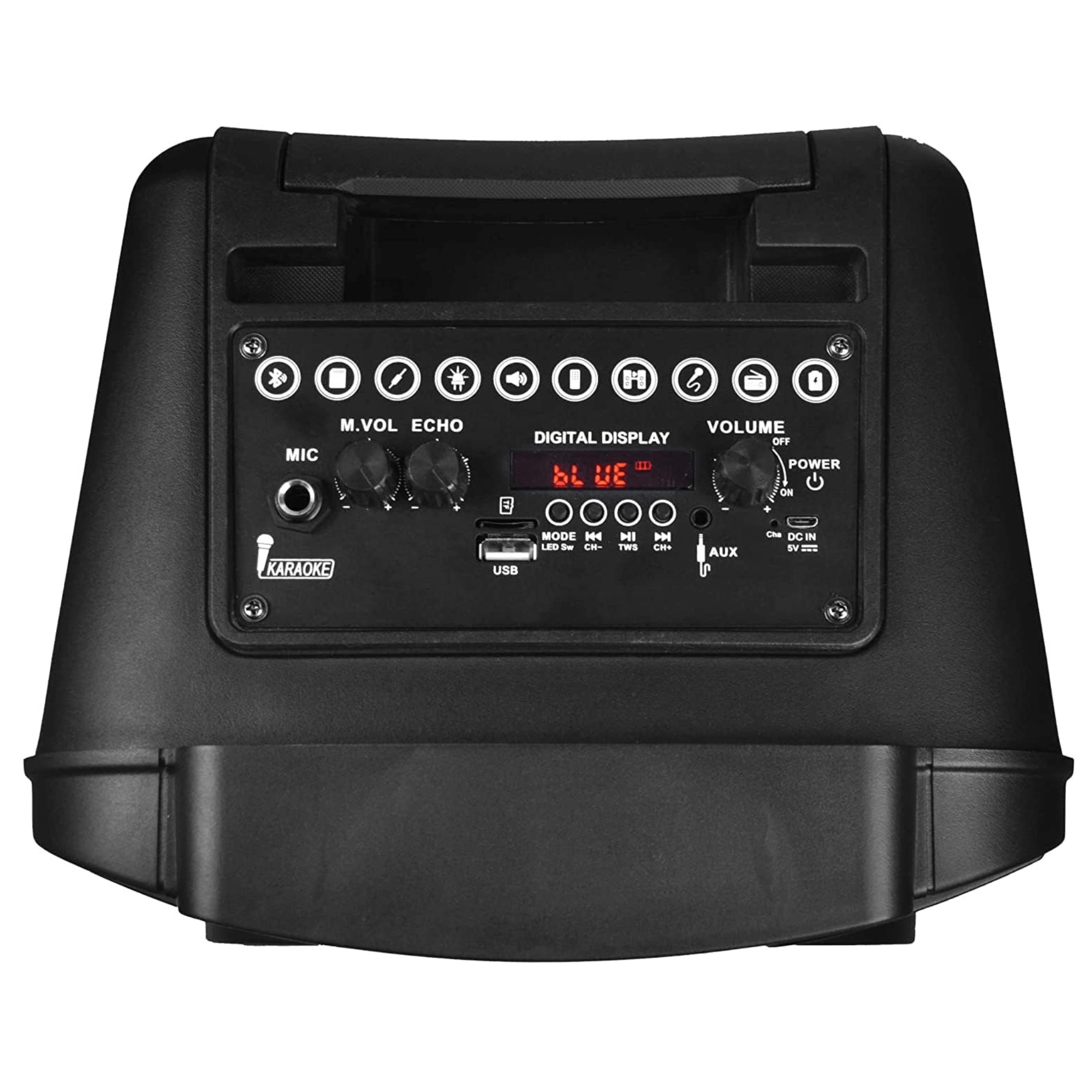 Norcent 8" Portable Bluetooth Outdoor Speaker with FM Radio and LED Lights Jupiter Gear Home