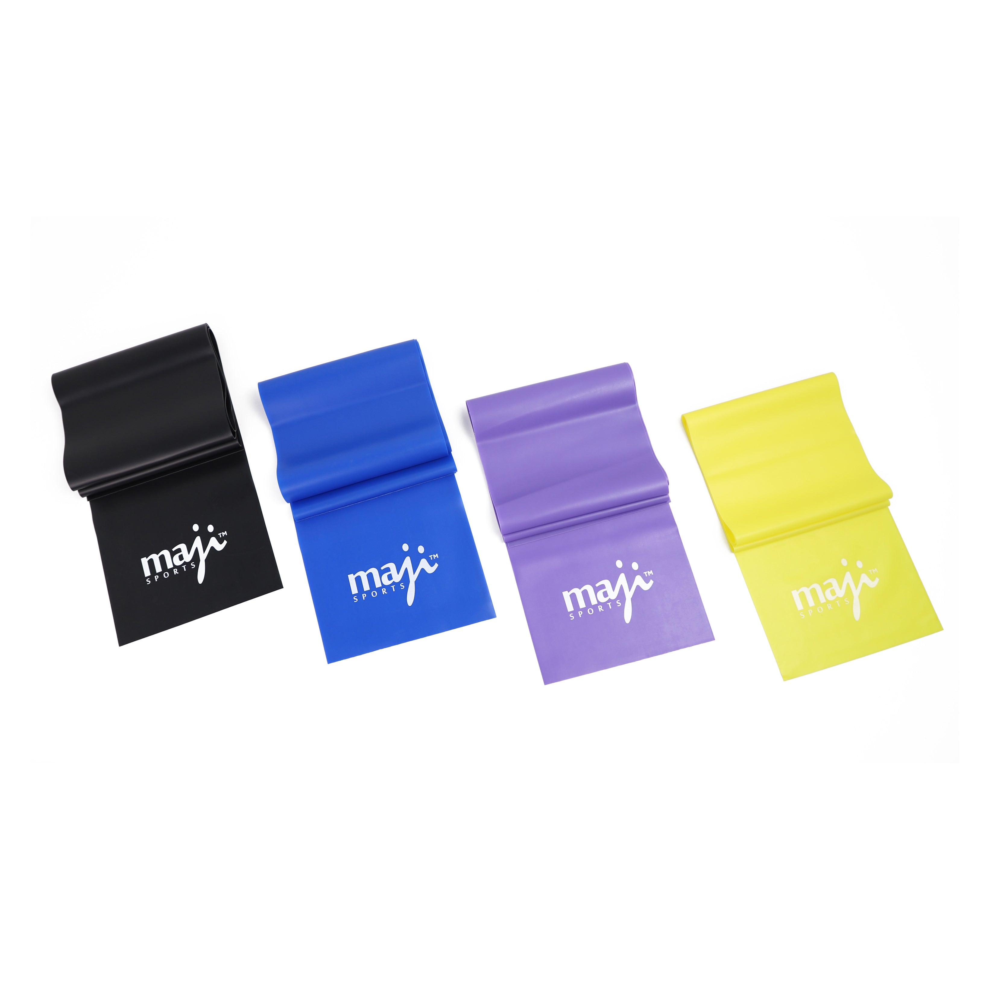Maji Sports Full Body Exercise & Stretch Bands - Variable Resistance 4 Pack Jupiter Gear Home