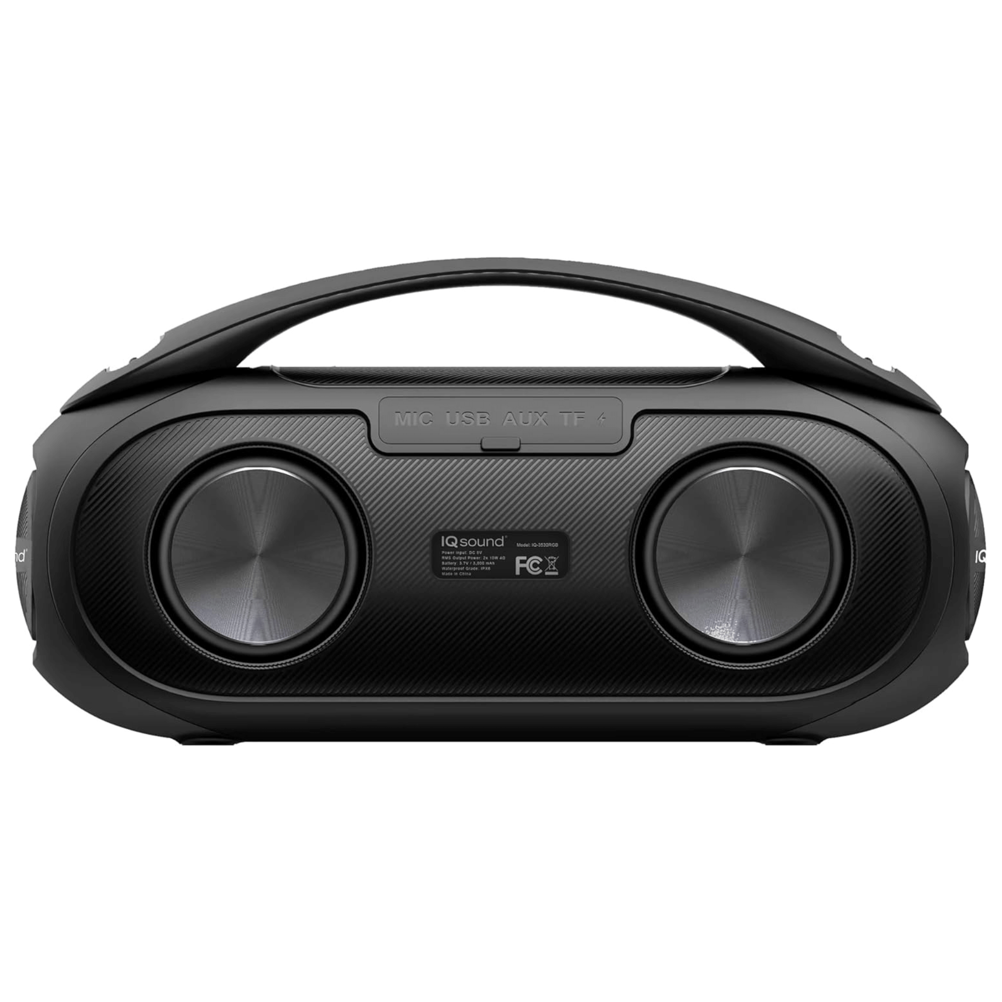 IQ Sound Portable Water-Resistant BT Speaker with RGB Light Panel Jupiter Gear Home