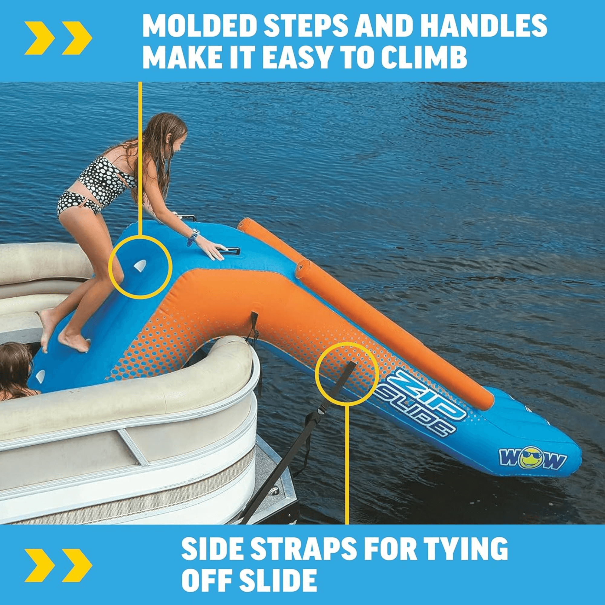 WOW Watersports Inflatable Pontoon Zip Slide for Boats Jupiter Gear Home
