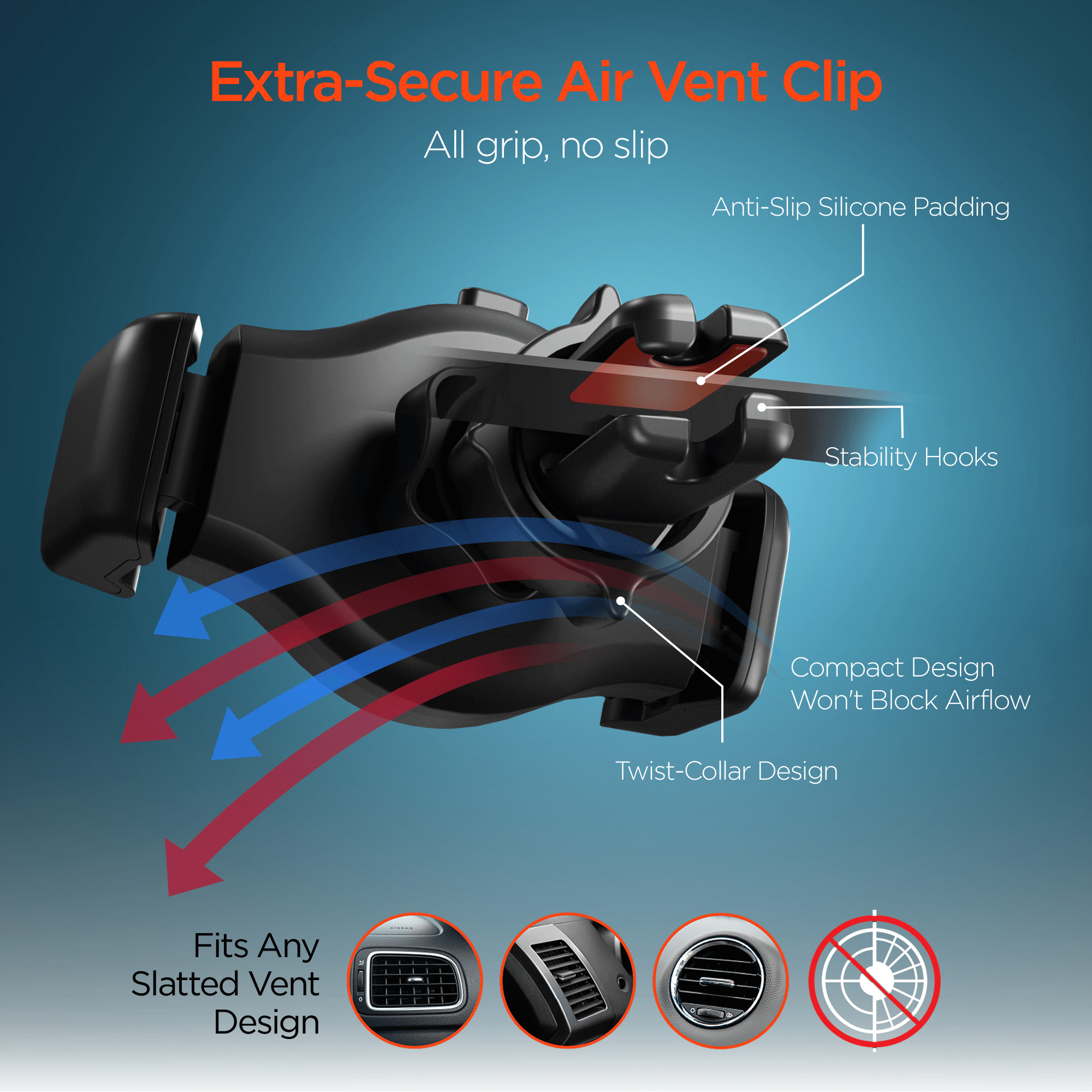 HyperGear Roller Grip Phone Mount Kit Jupiter Gear Home