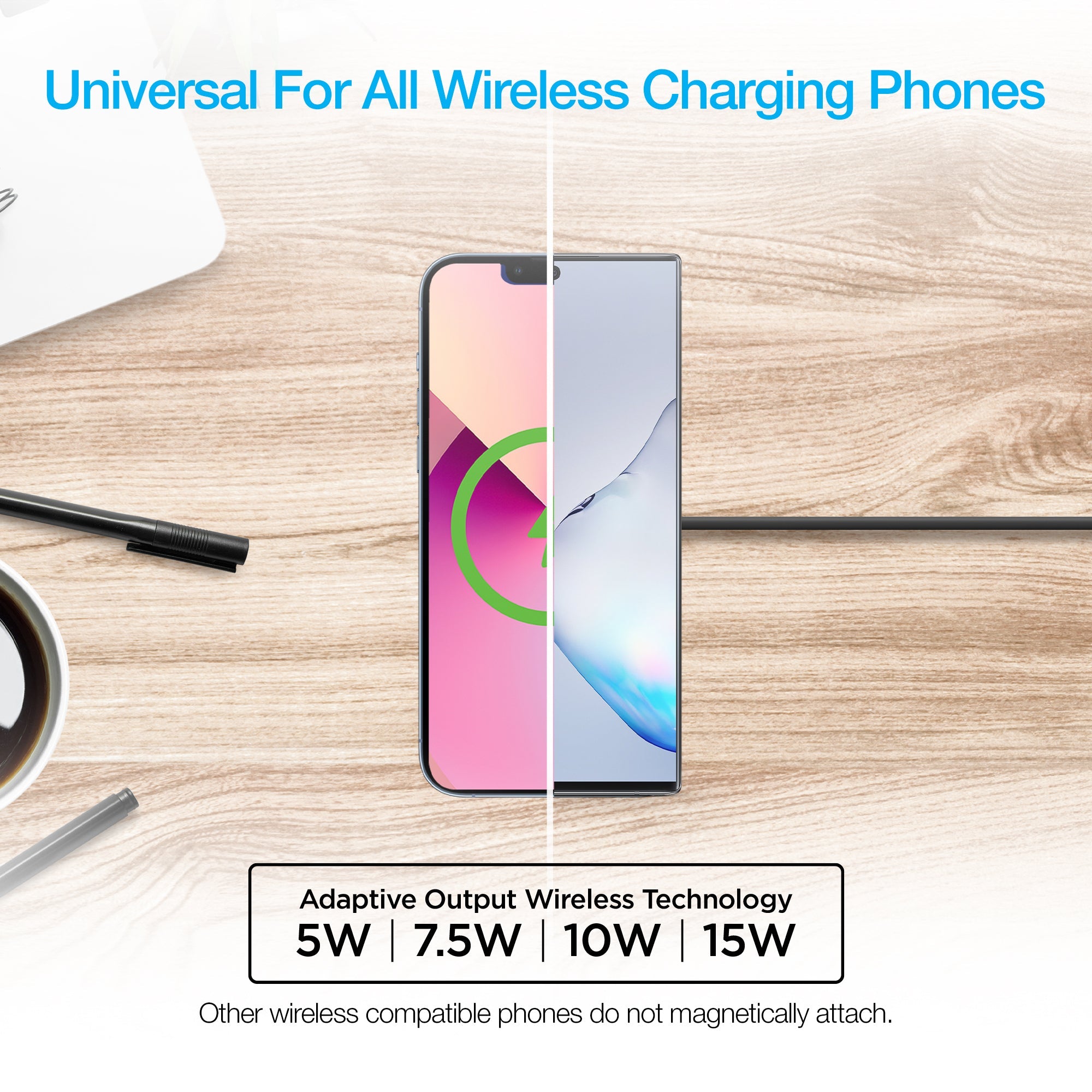 Naztech Alloy Magnetic 15W Wireless Fast Charger Jupiter Gear Home