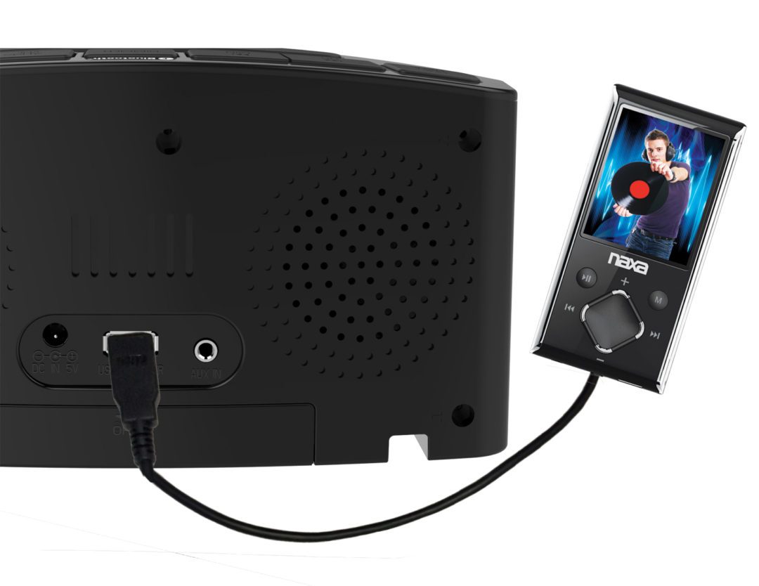 Naxa Bluetooth Easy-Read Dual Alarm Clock with Daily Repeat and USB Charge Port (NRC-181) Jupiter Gear Home