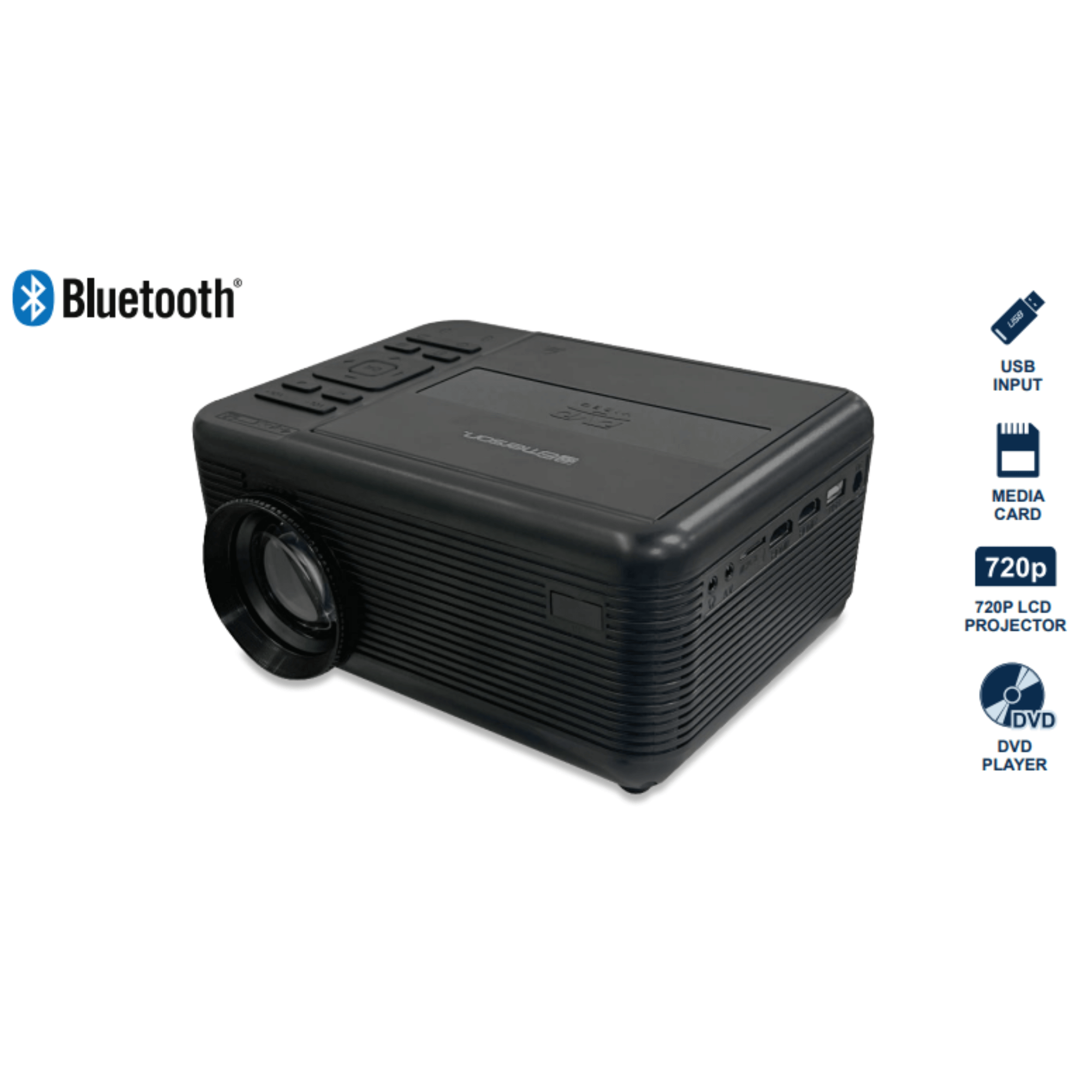 Emerson 150" Home Theater LCD Projector with 720p and DVD Player Jupiter Gear Home