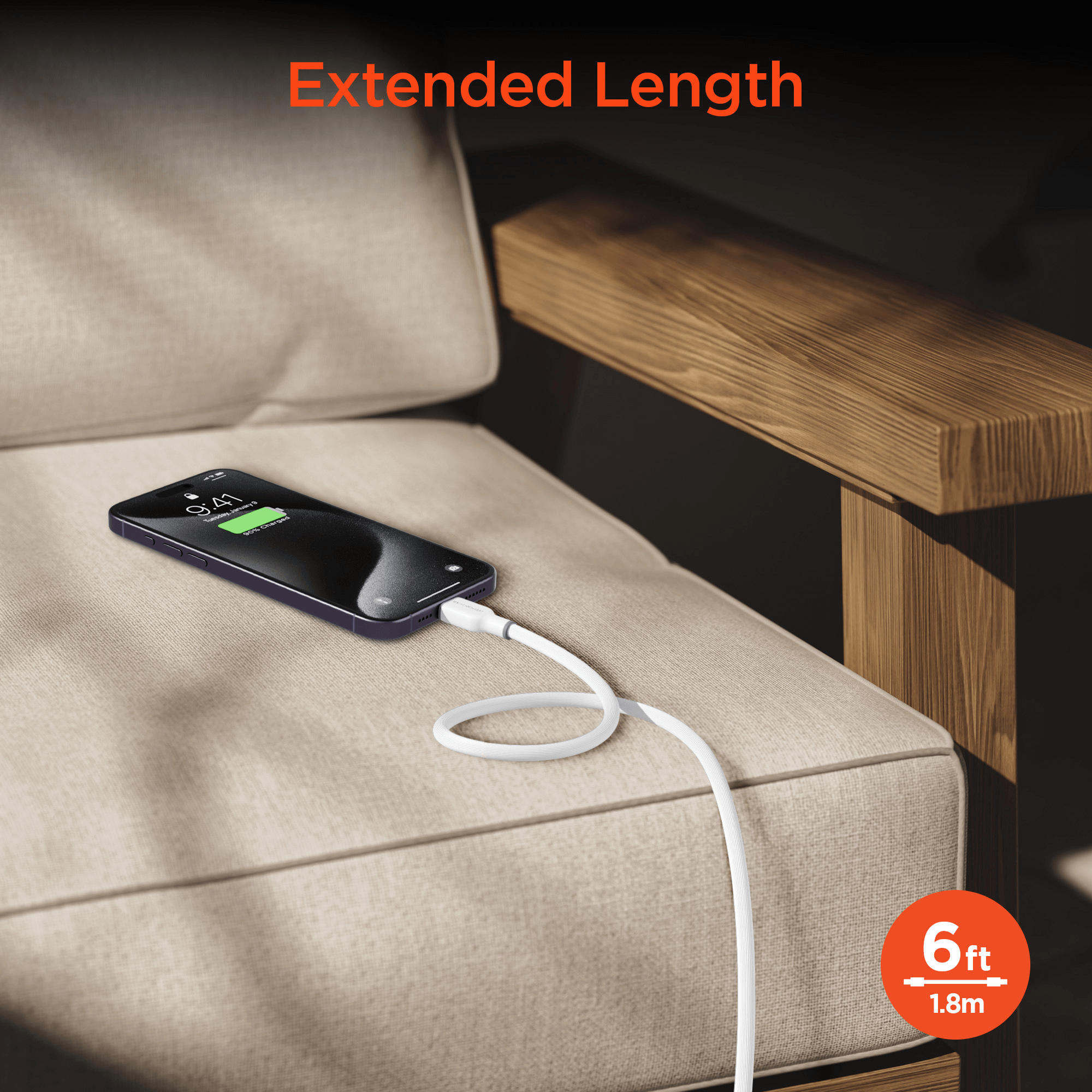 HyperGear Flexi PRO USB-C to Lightning Cable 6ft Jupiter Gear Home