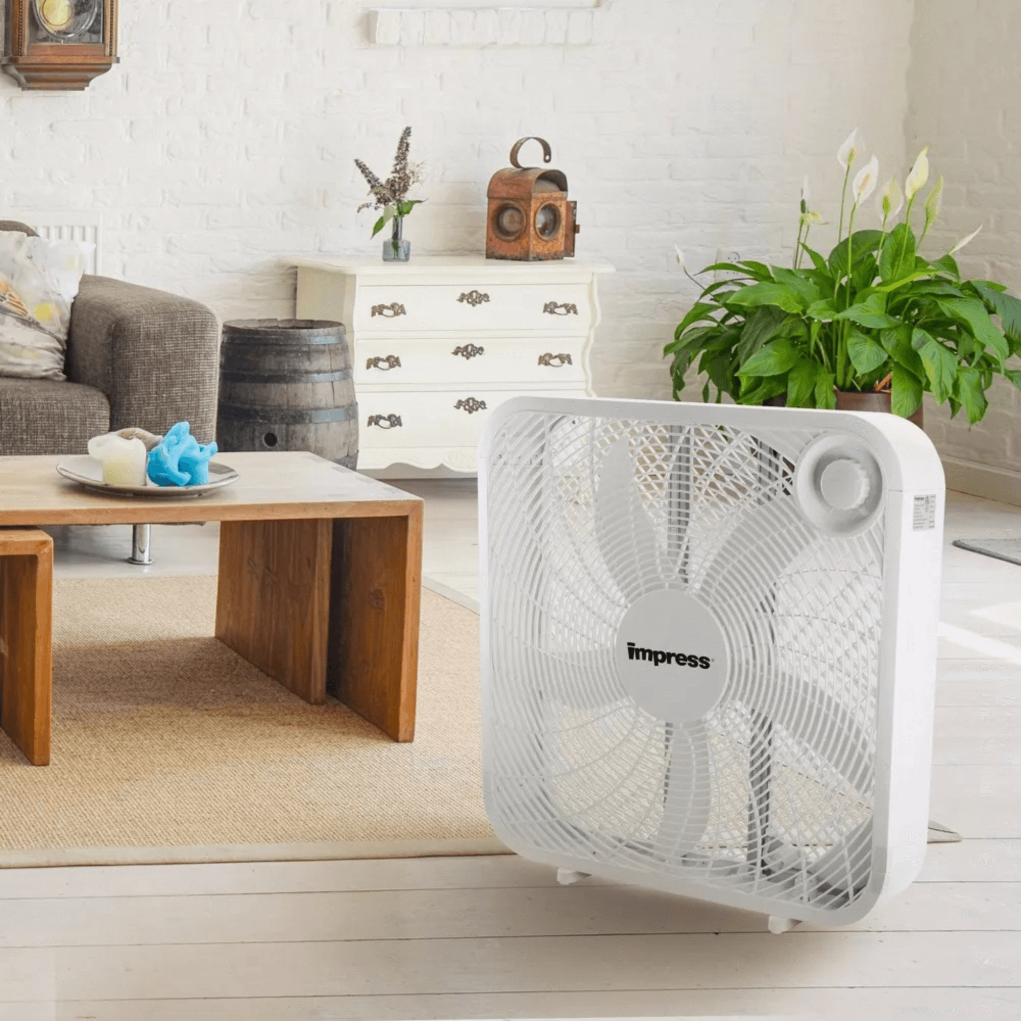 Impress 20-Inch 3-Speed 80-Watt Box Fan Jupiter Gear Home