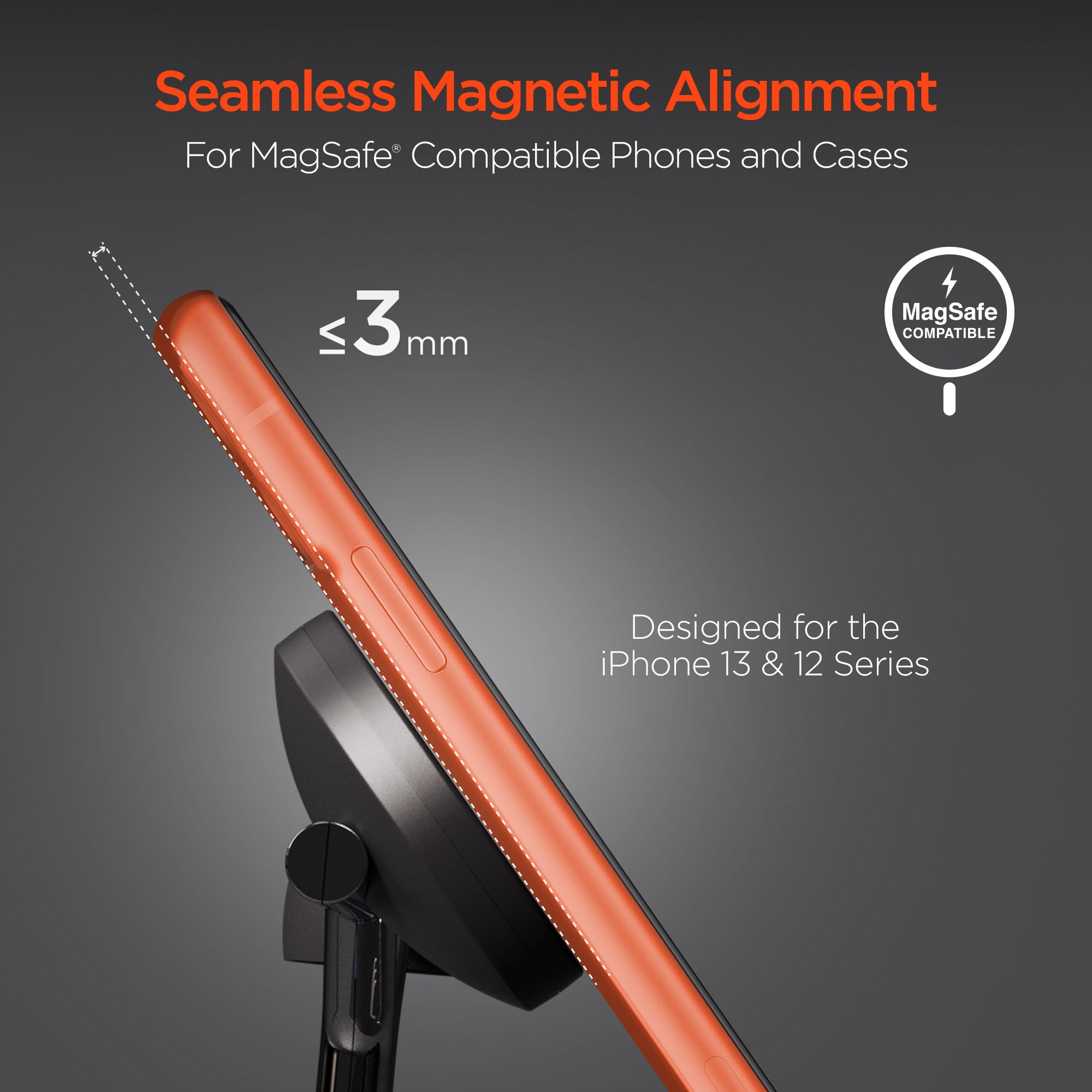 HyperGear MaxCharge 3-in-1 MagSafe Wireless Charging Stand for Phones Jupiter Gear Home