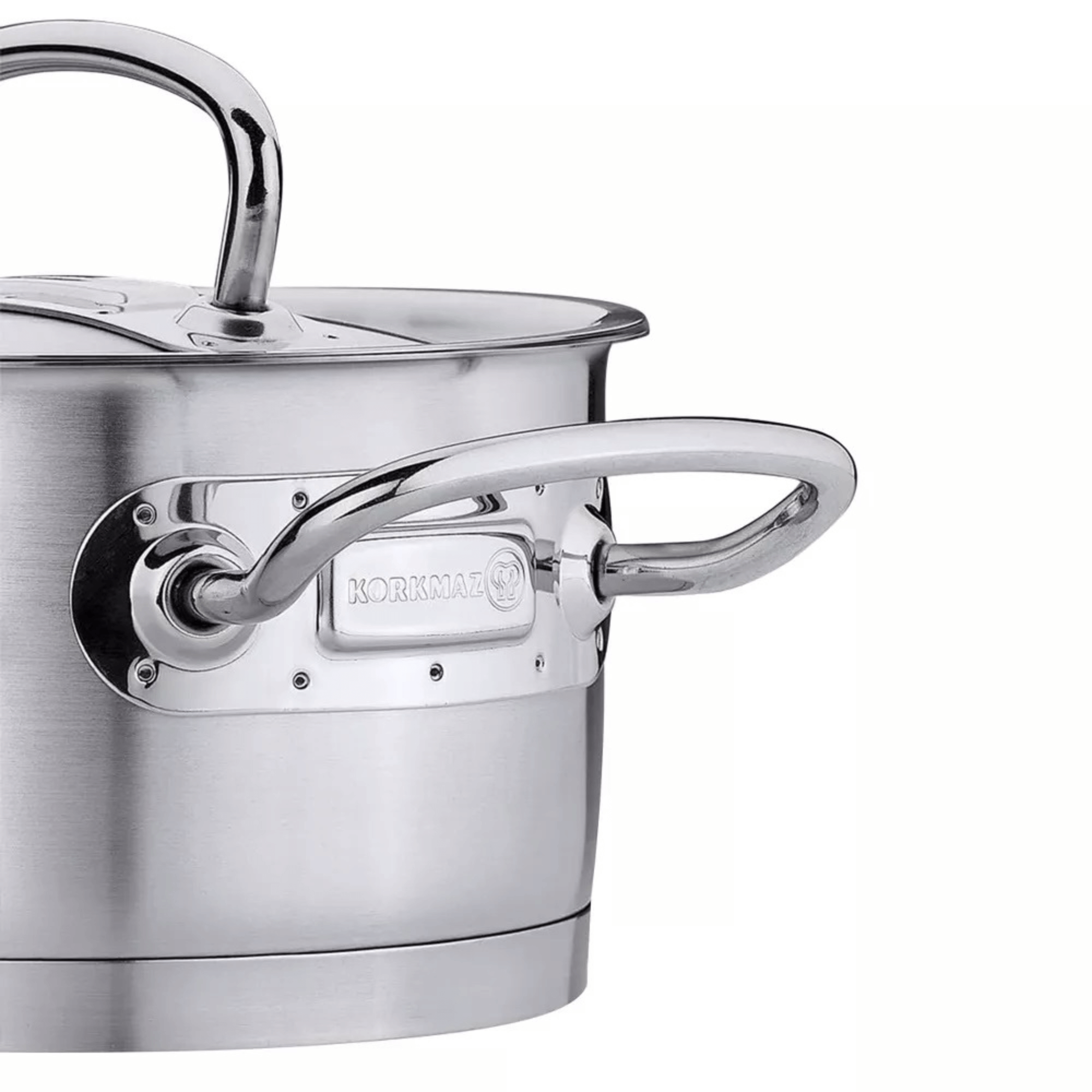 Korkmaz Proline Professional Series 10.2 Liter Stainless Steel Casserole with Lid Jupiter Gear Home
