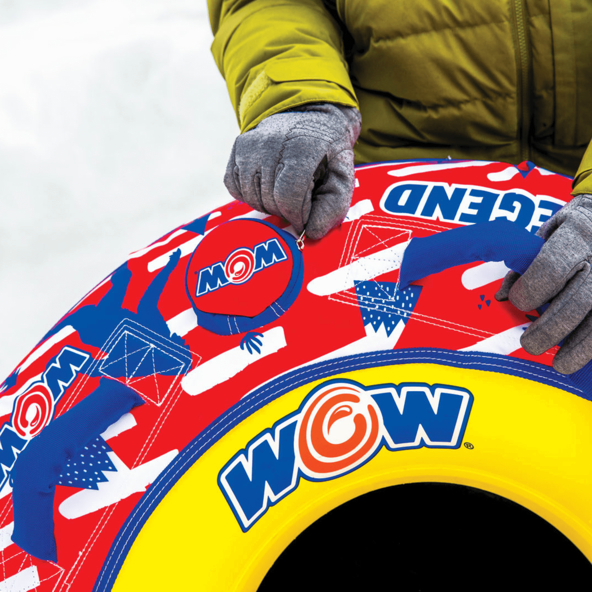 WOW Watersports Legend Hard-Bottom Snow Tube for 1 Person Jupiter Gear Home
