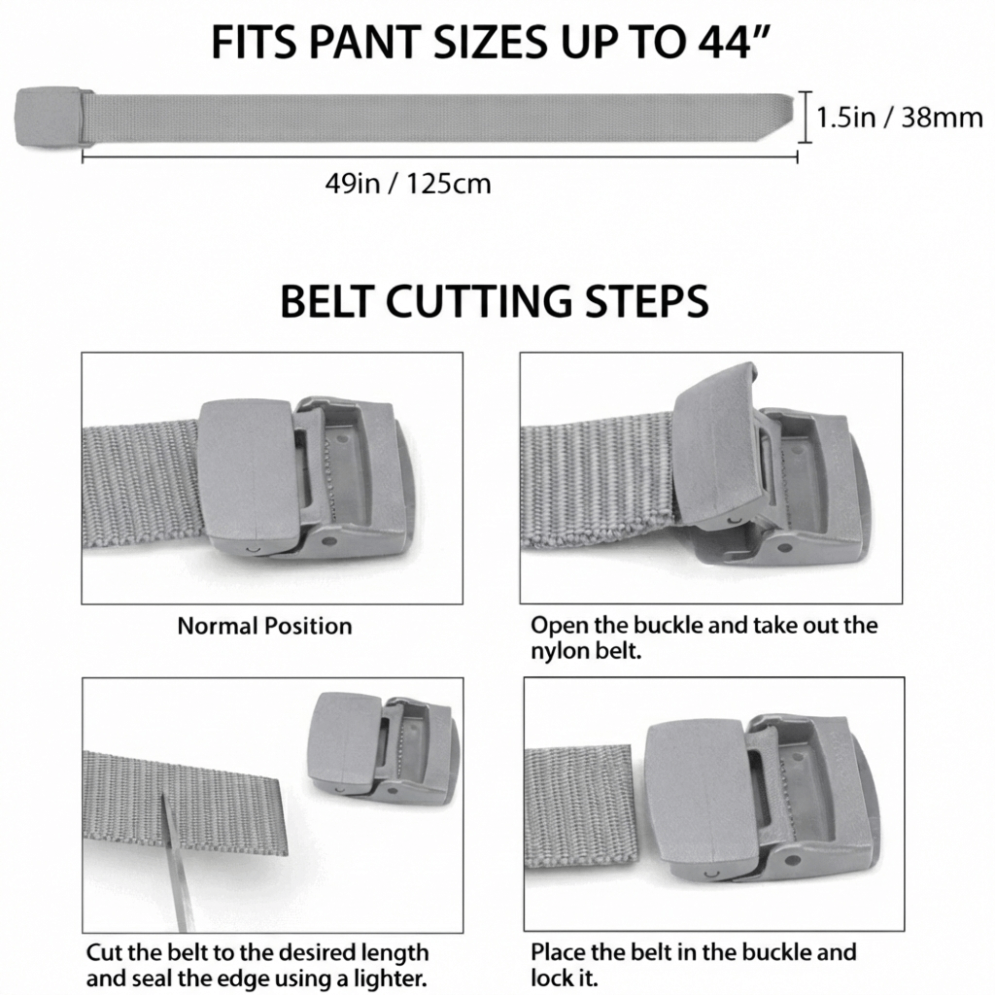 XGear Tactical Adjustable Nylon Belt with Plastic Buckle Jupiter Gear Home