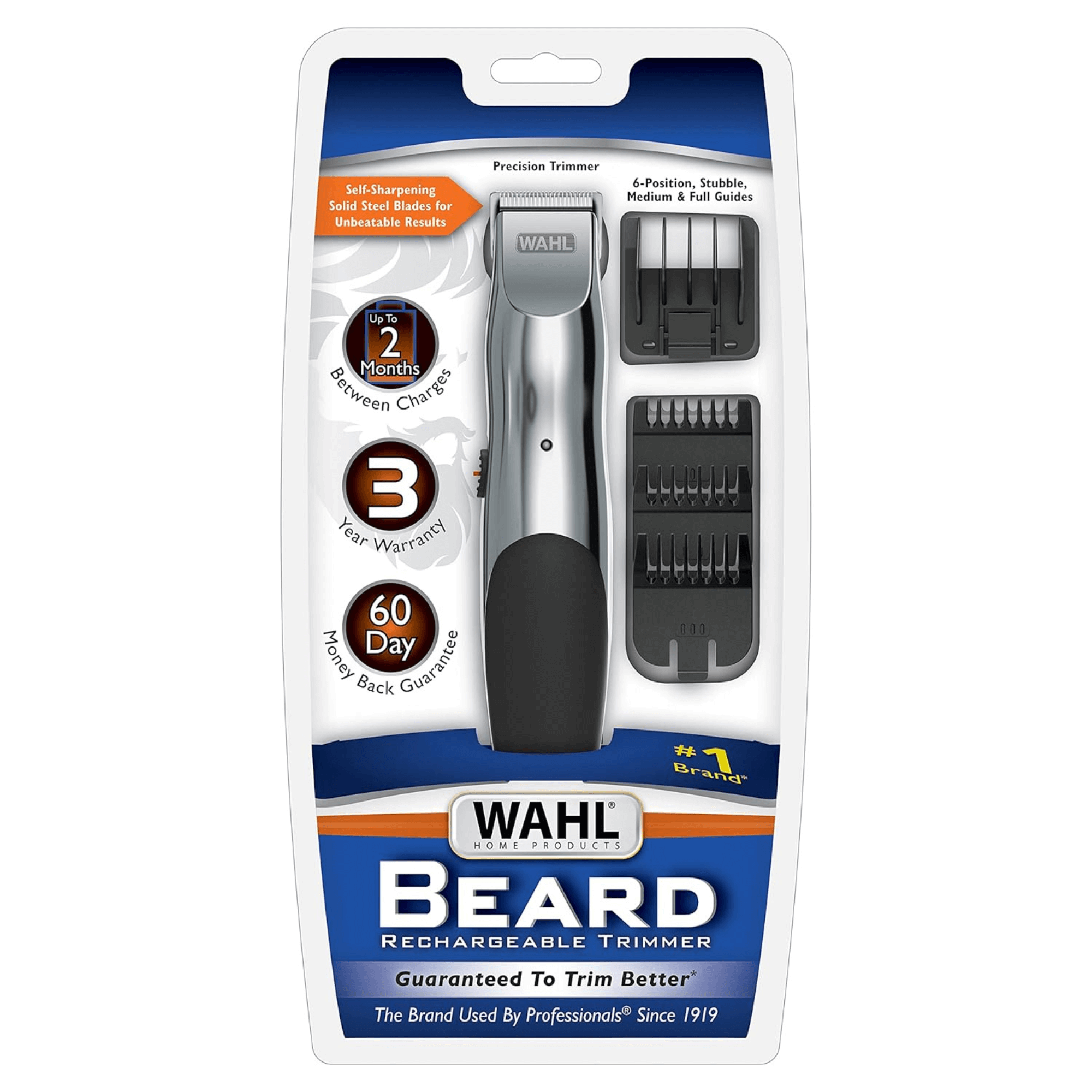 Wahl Rechargeable Beard Trimmer with Self-Sharpening Blades Jupiter Gear Home