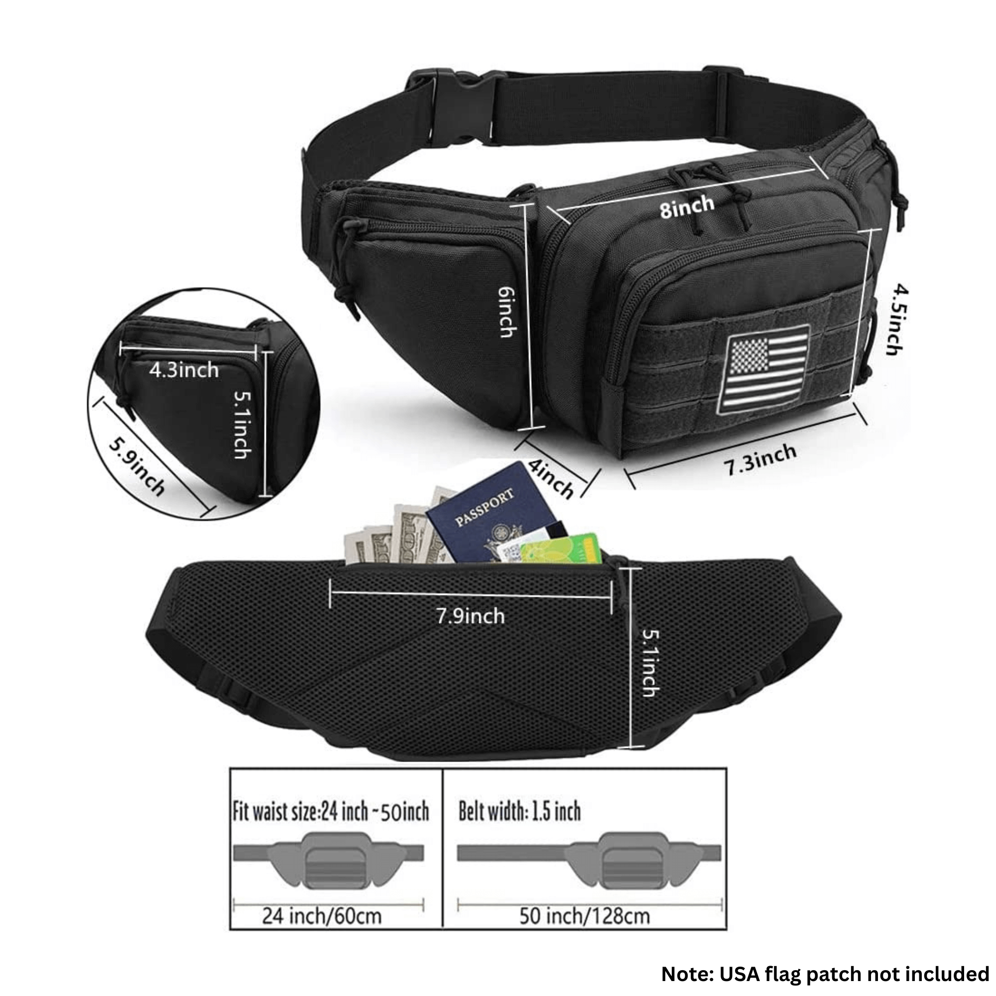 JupiterGear Tactical Military Fanny Pack Waist Bag & MOLLE EDC Pouch For Outdoor Activities Jupiter Gear Home