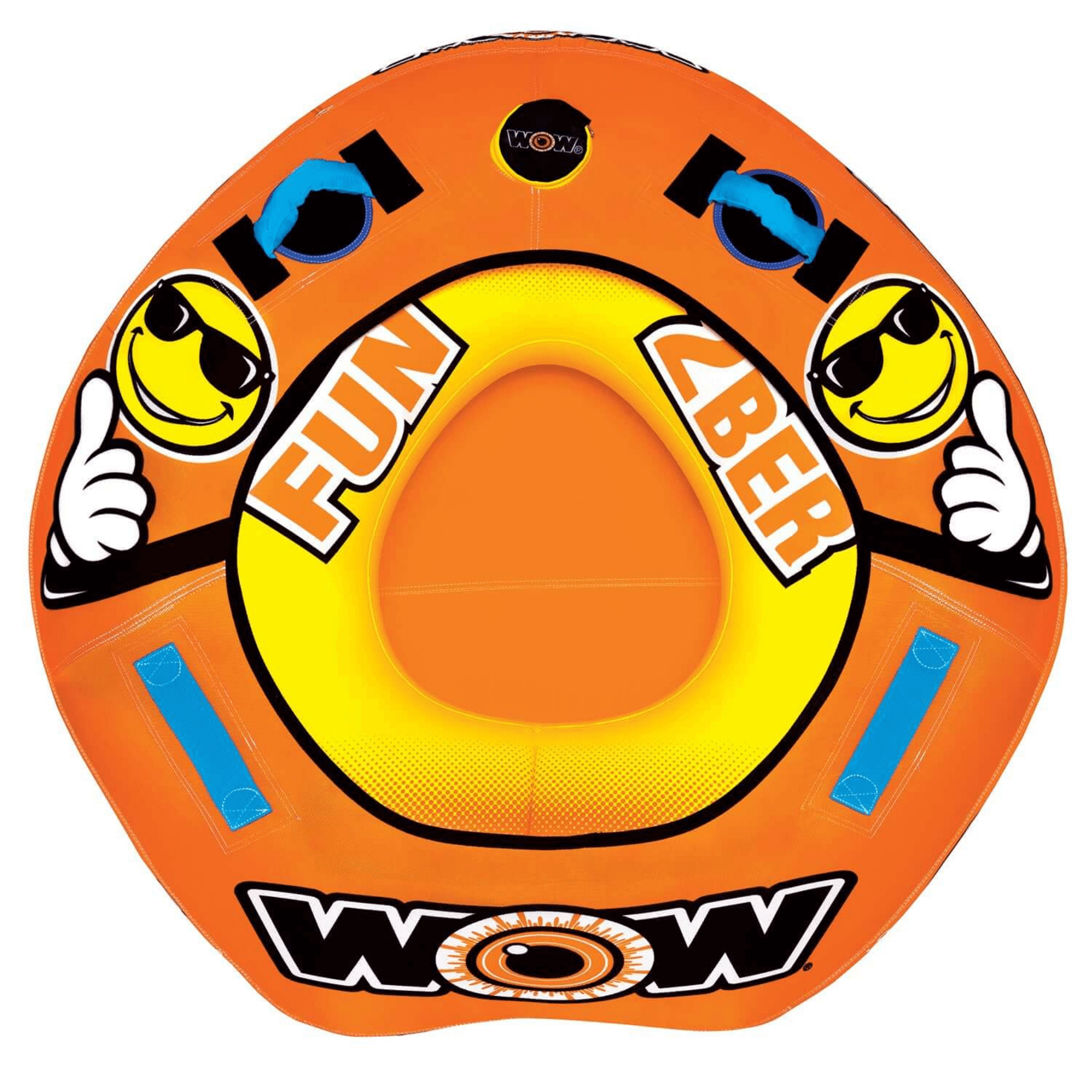 WOW Watersports 2Ber 1 Person Inflatable Towable Tube Starter Kit Jupiter Gear Home