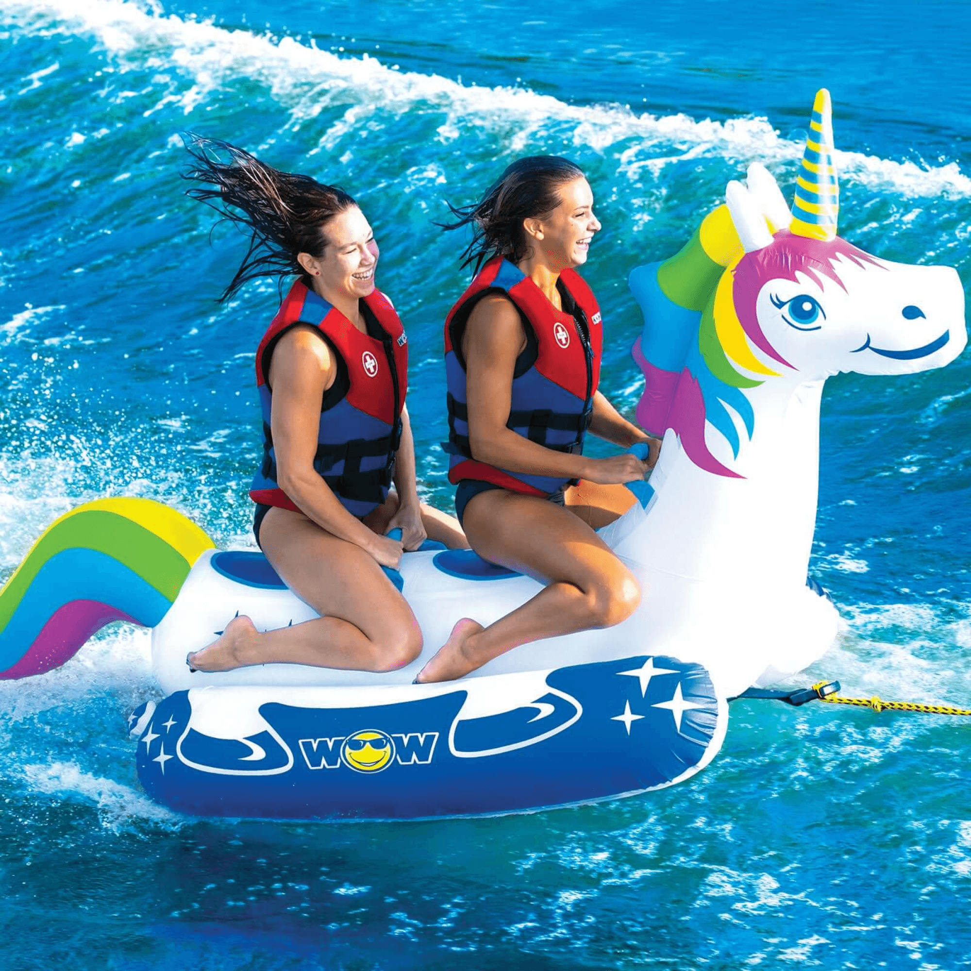 WOW Watersports Unicorn 1 or 2 Person Inflatable Towable Tube Jupiter Gear Home