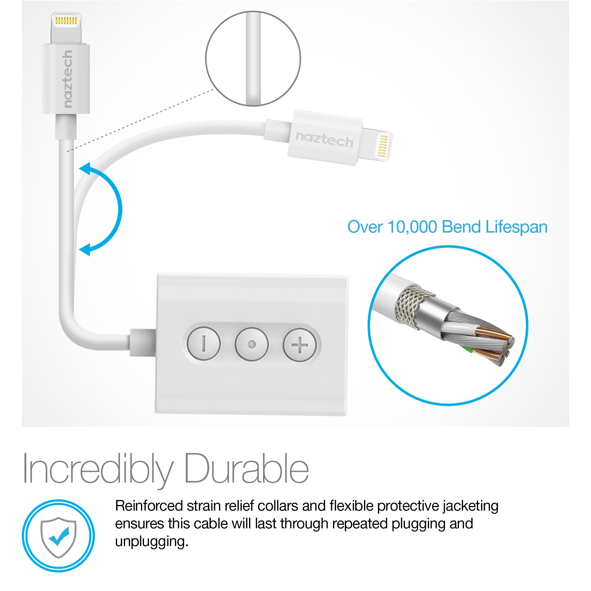 Naztech MFI Lightning to 3.5mm Audio + Charging Adapter Jupiter Gear Home