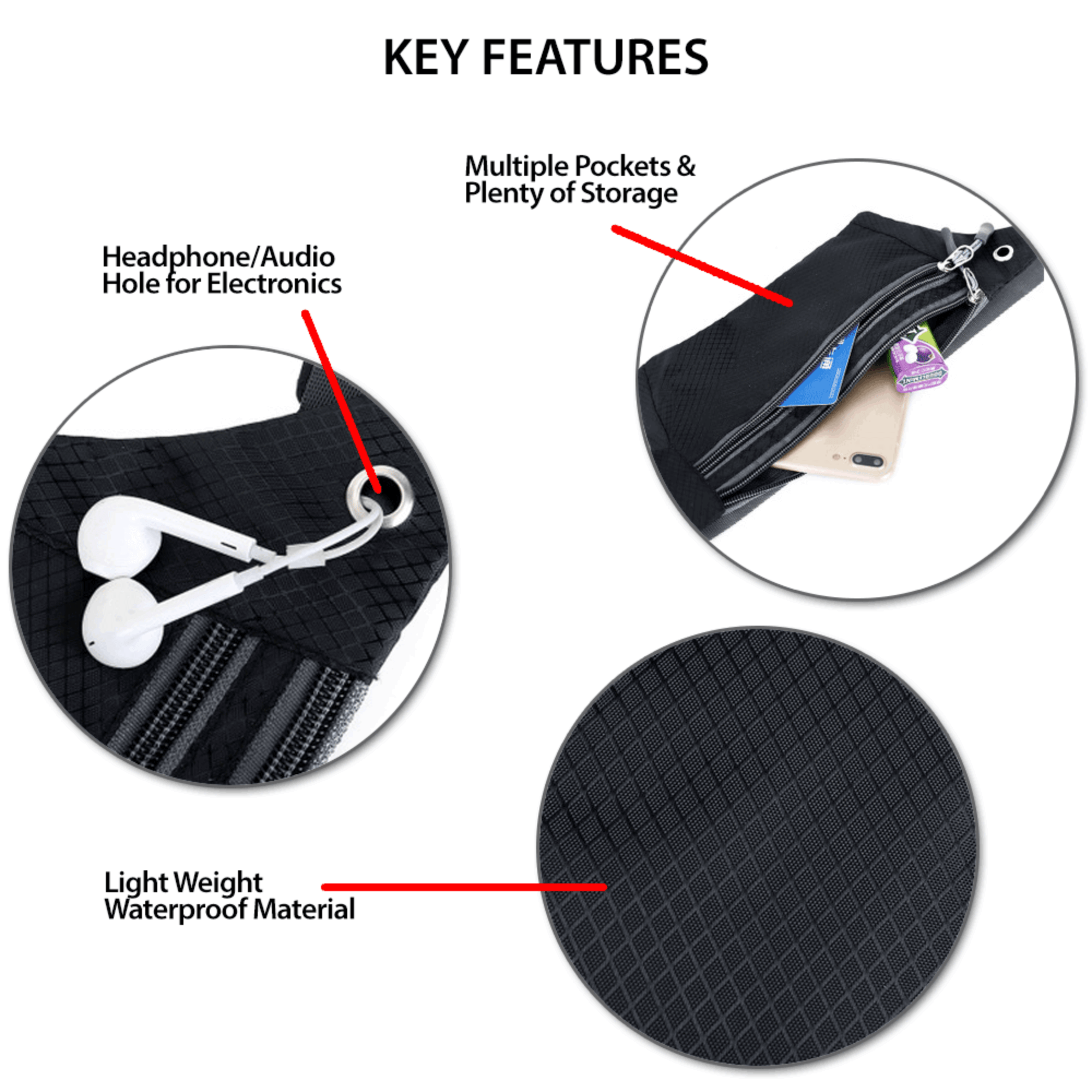 XGear Fitness Waterproof Fanny Pack for Running and Travel Jupiter Gear Home