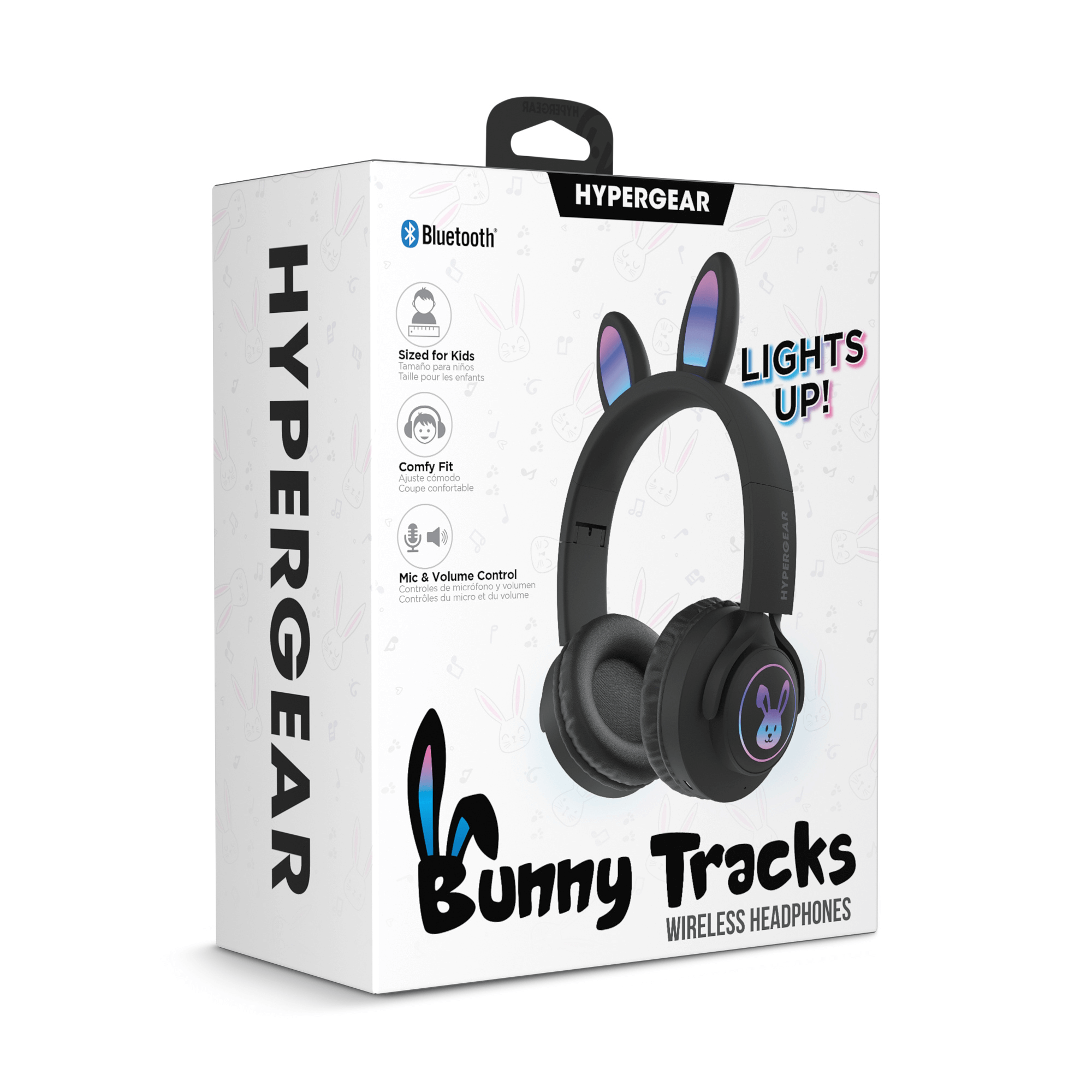 HyperGear Bunny Tracks Wireless Light-Up Headphones Jupiter Gear Home