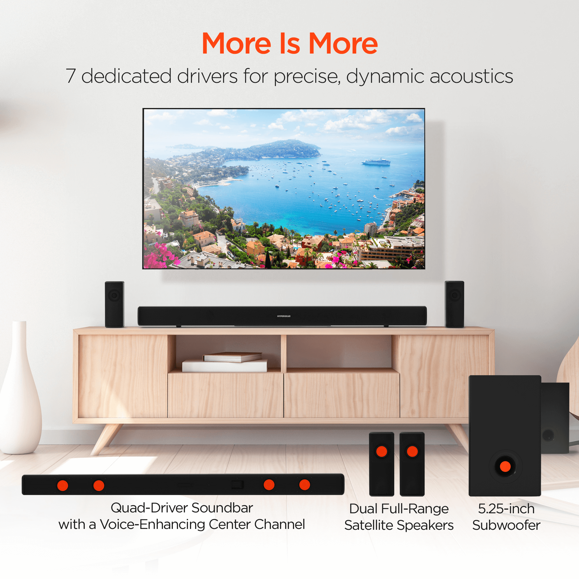 HyperGear SB51a 5.1 Home Theater Surround Sound System Jupiter Gear Home