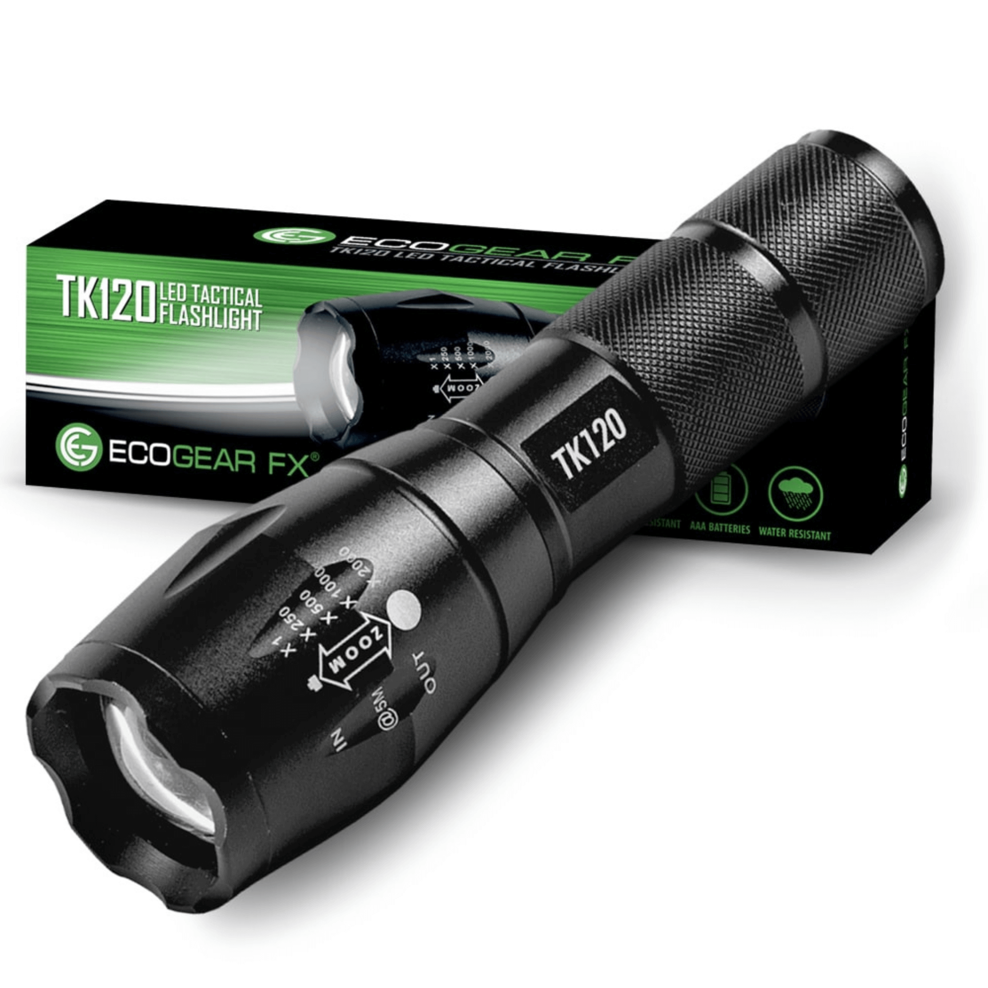 EcoGear FX TK120 LED Tactical Flashlight with Strobe Jupiter Gear Home