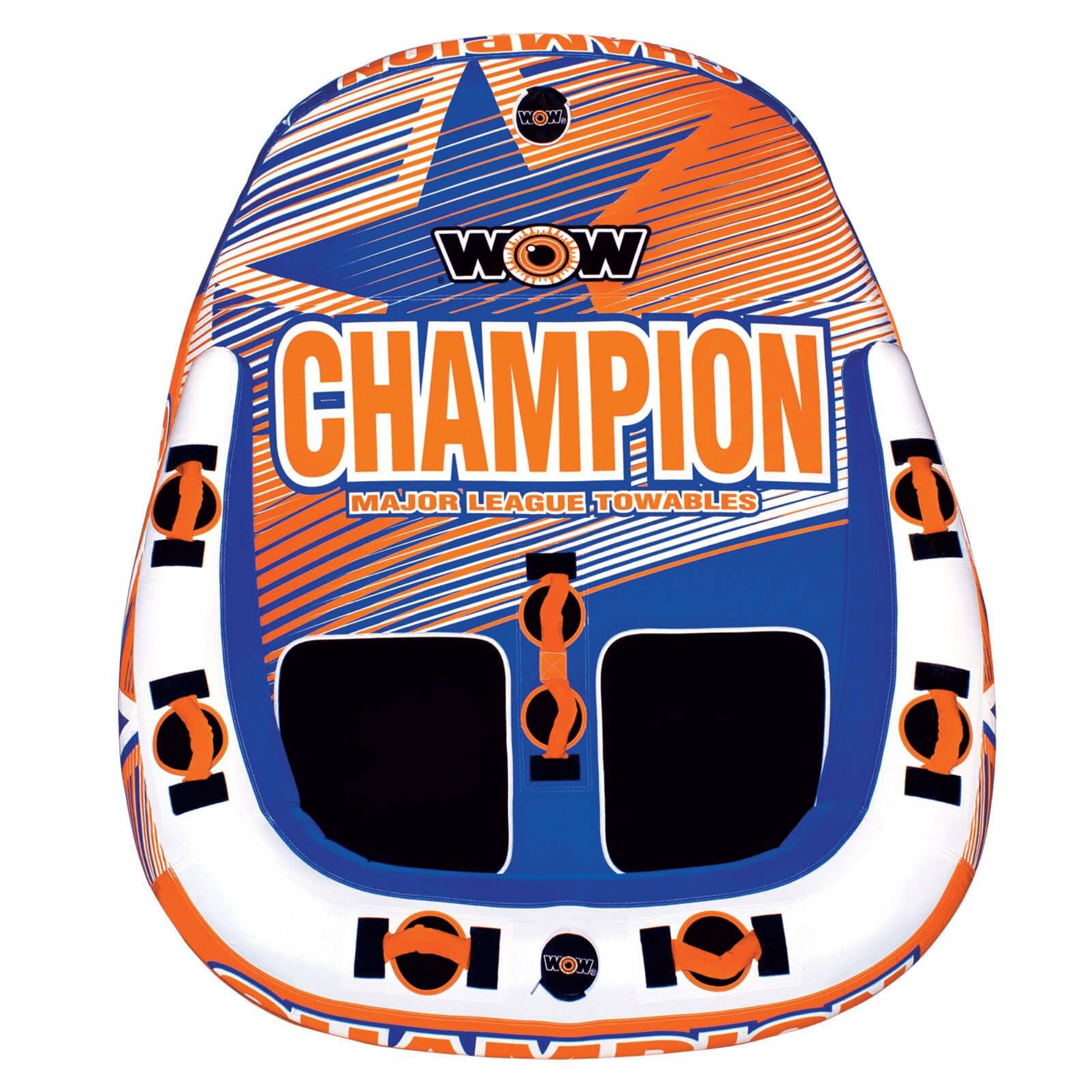 WOW Watersports Champion 2-Person Towable with EZ-Up Nose for Minimal Drag and Footrest Jupiter Gear Home