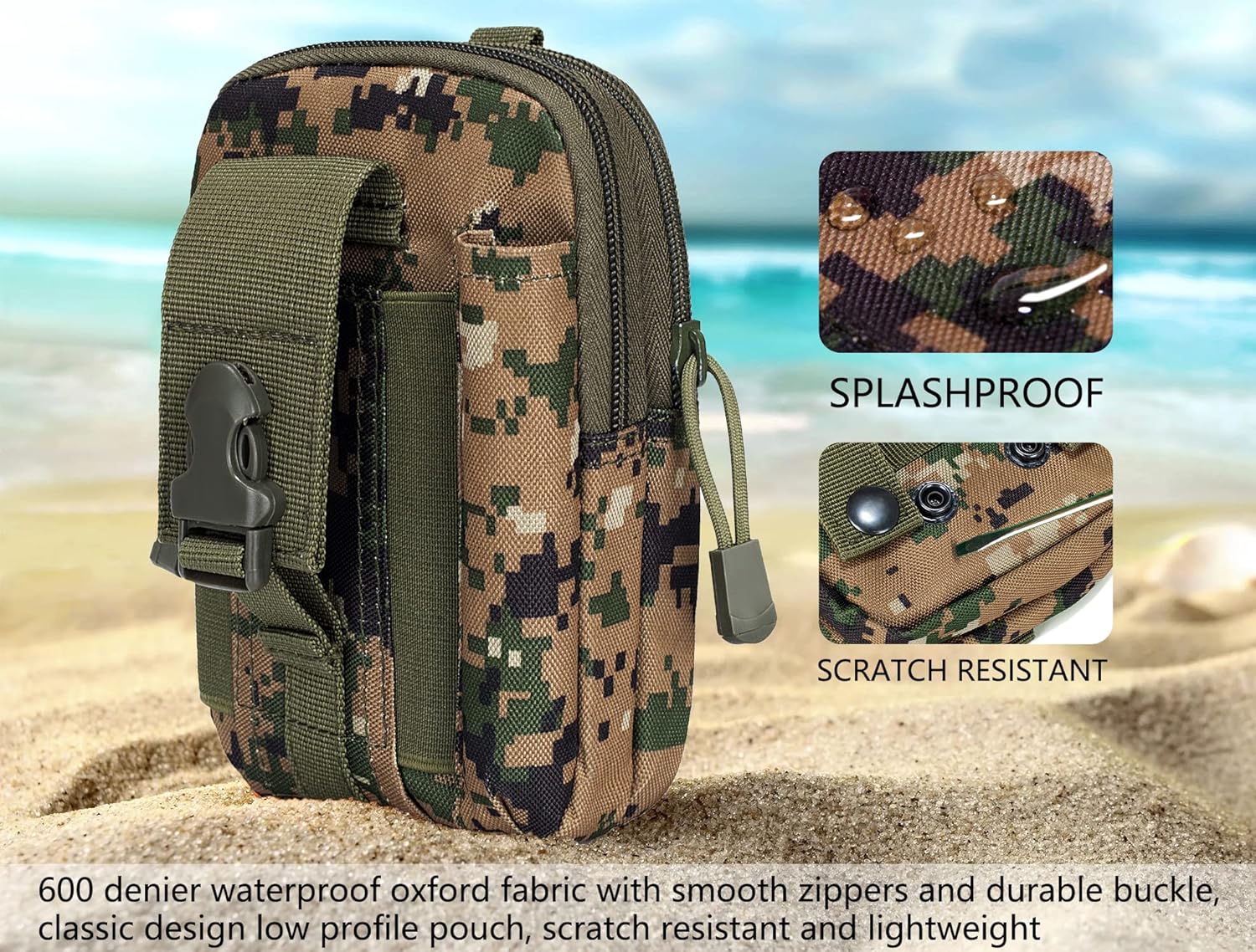 JupiterGear Tactical MOLLE Military Pouch Waist Bag for Hiking, Running and Outdoor Activities Jupiter Gear Home
