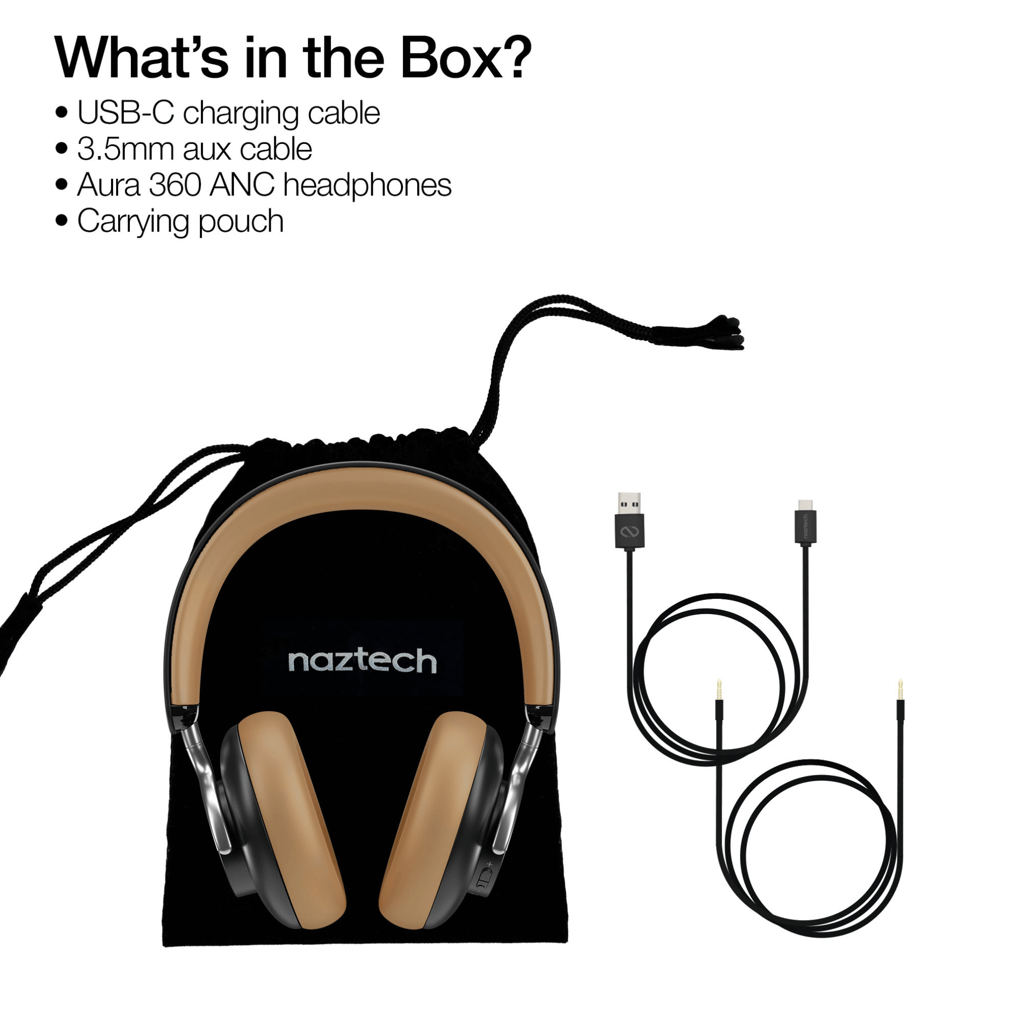 Naztech Aura 360 ANC Wireless Headphones Jupiter Gear Home