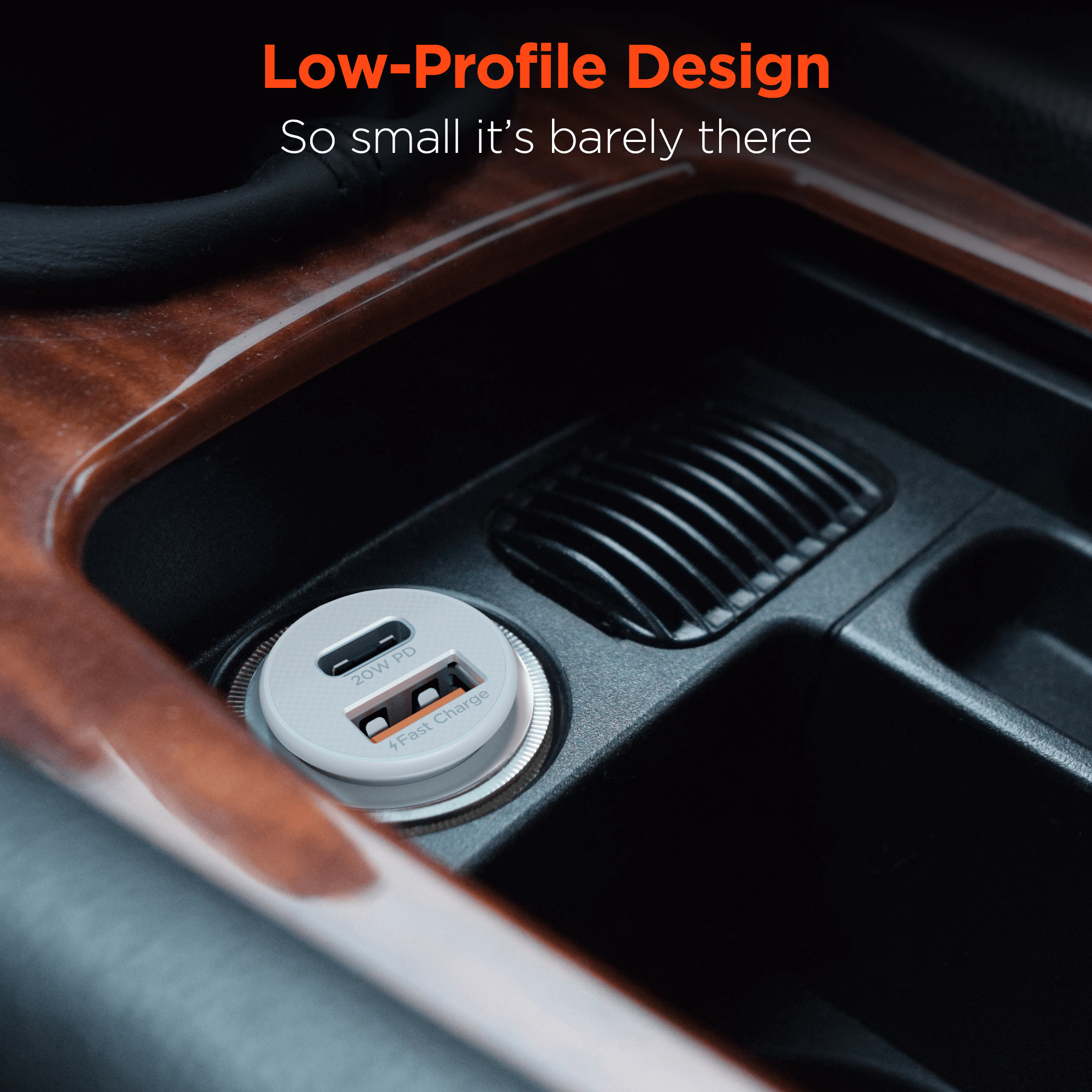 HyperGear Mini 20W USB-C PD + 18W USB Fast Car Charger Jupiter Gear Home