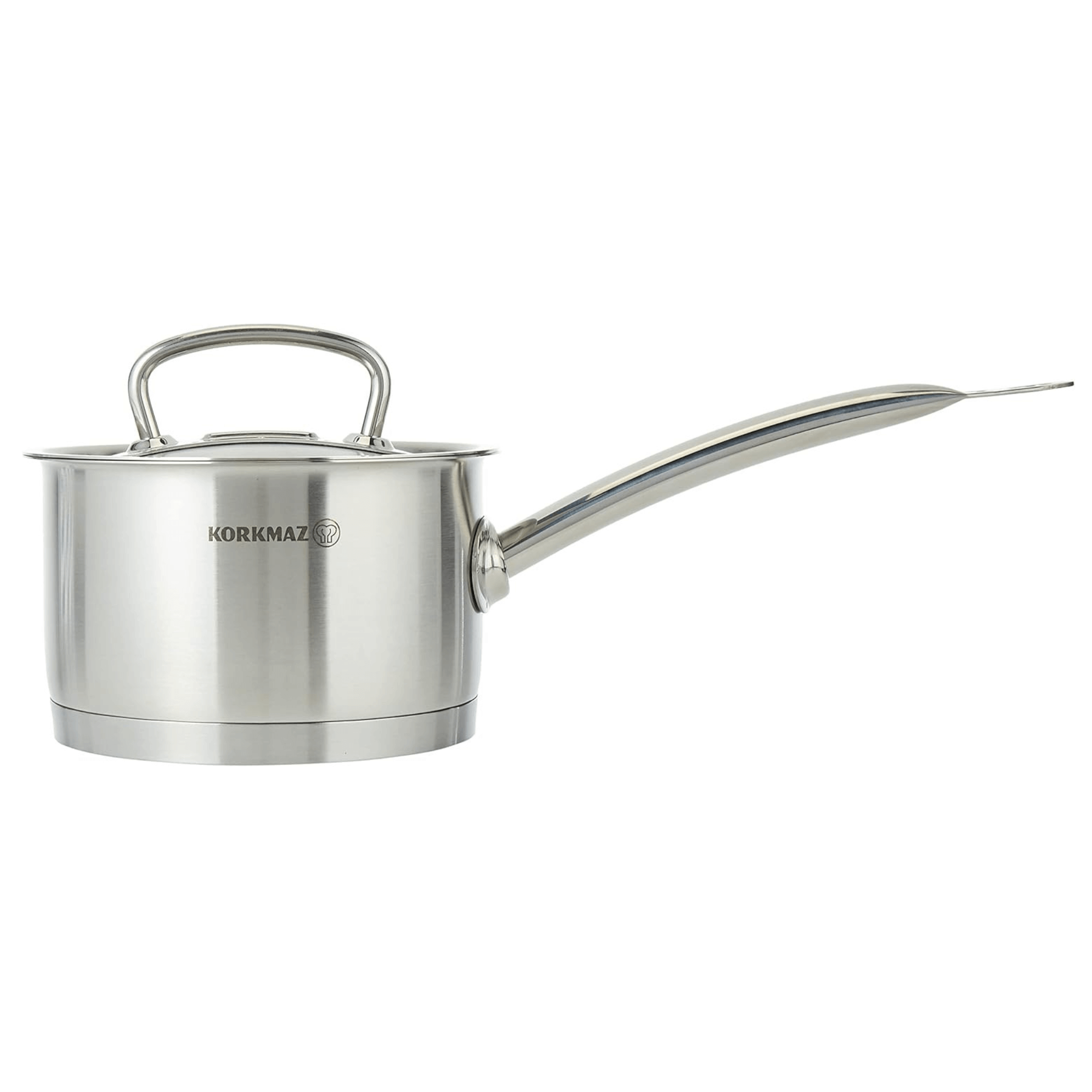 Korkmaz Proline 2Qt Stainless Steel Saucepan with High Profile Lid Jupiter Gear Home