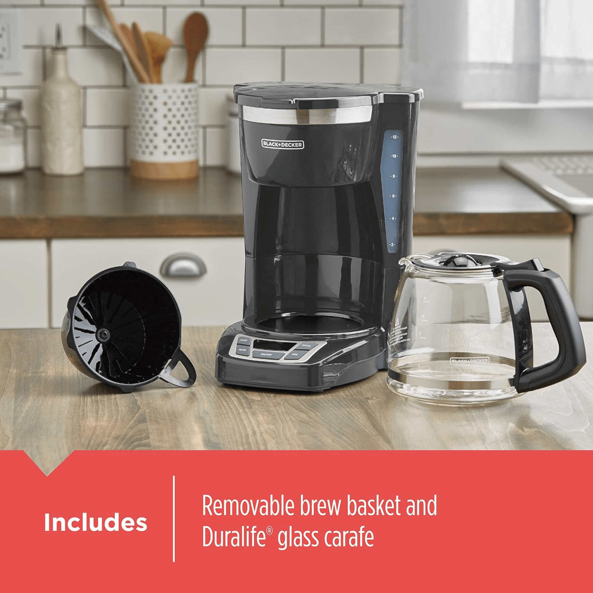 Black & Decker 12 Cup Programmable Coffee Maker with Digital Controls - REFURBISHED Jupiter Gear Home