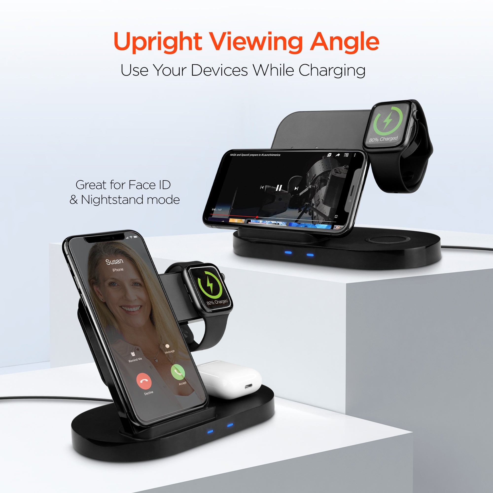HyperGear 3-in-1 Wireless Charging Dock Jupiter Gear Home