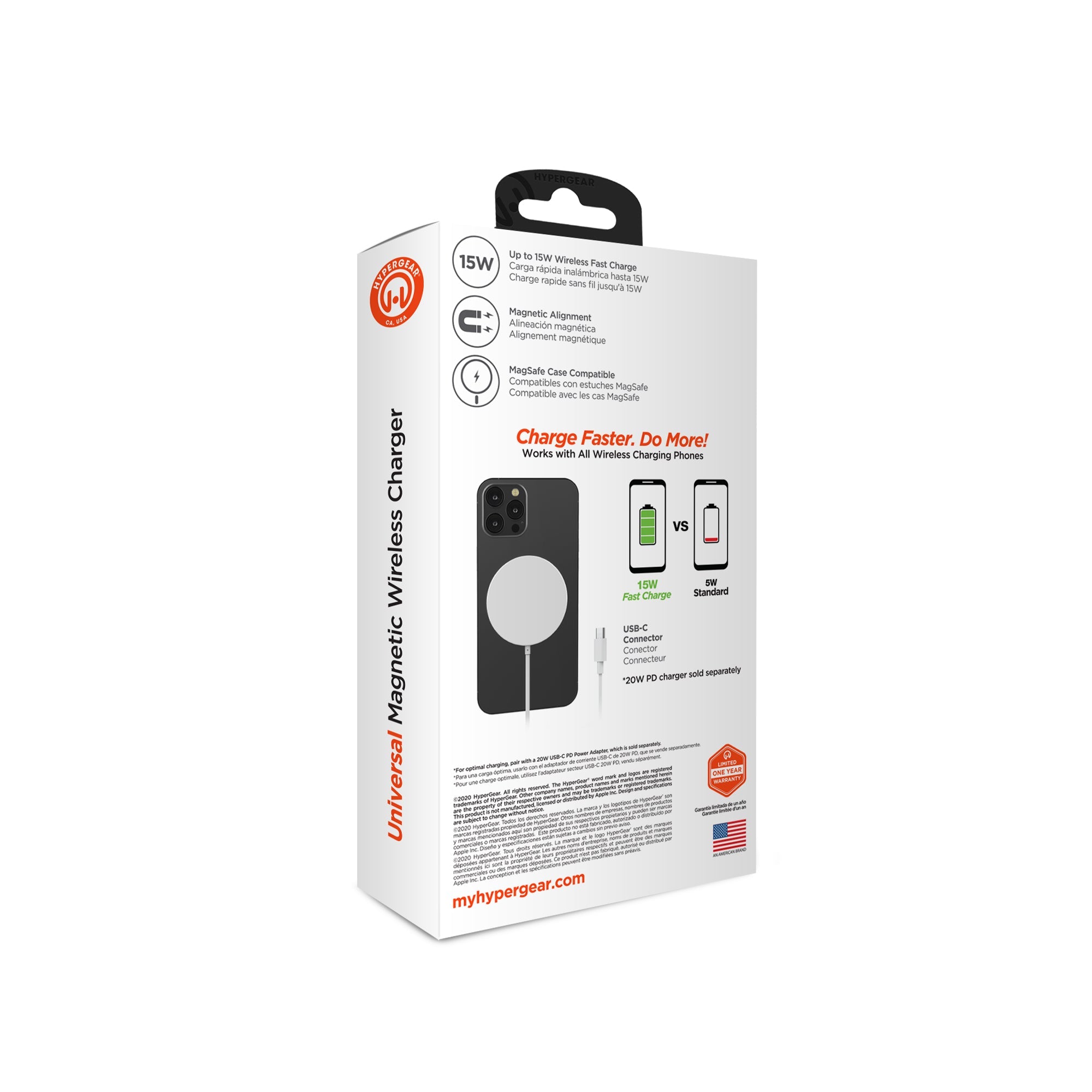 HyperGear Universal Magnetic 15W Wireless Fast Charger Jupiter Gear Home