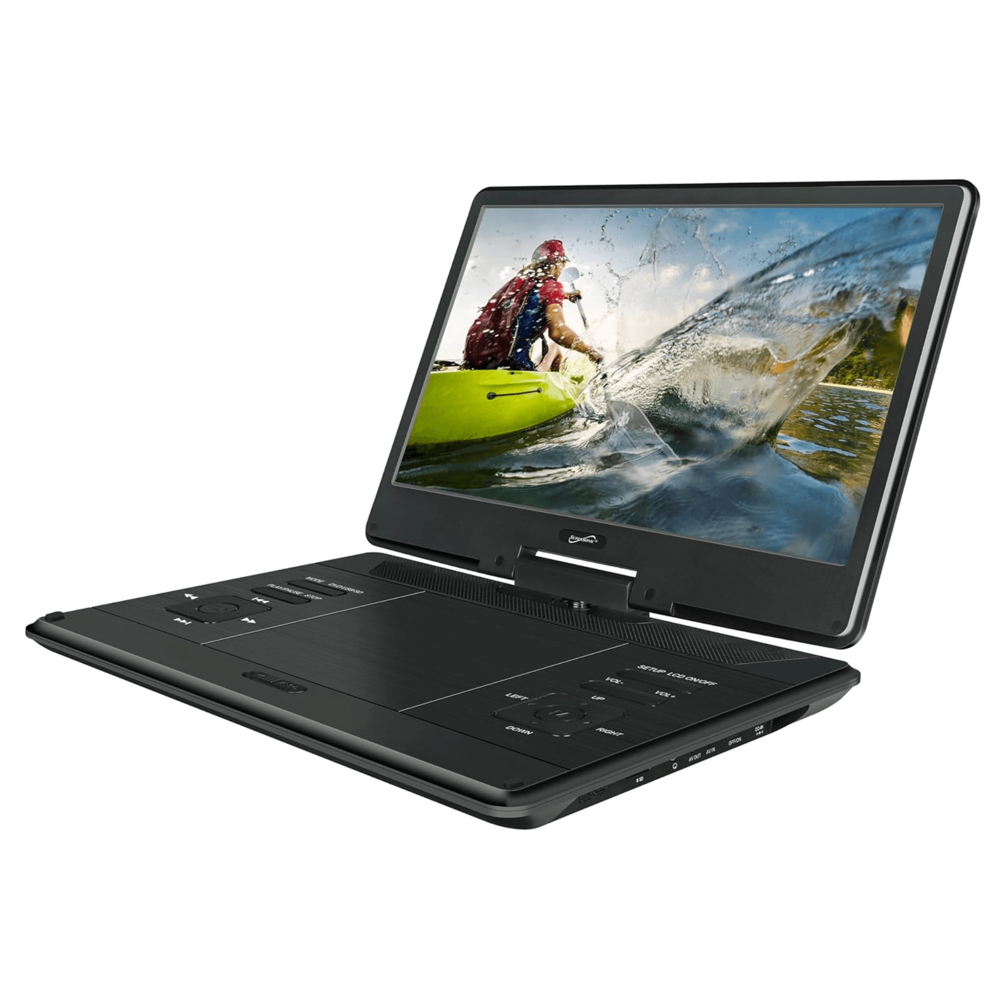 Supersonic 14-Inch Portable LED DVD Player with Built-in Hybrid TV Tuners ACDC Compatible Jupiter Gear Home