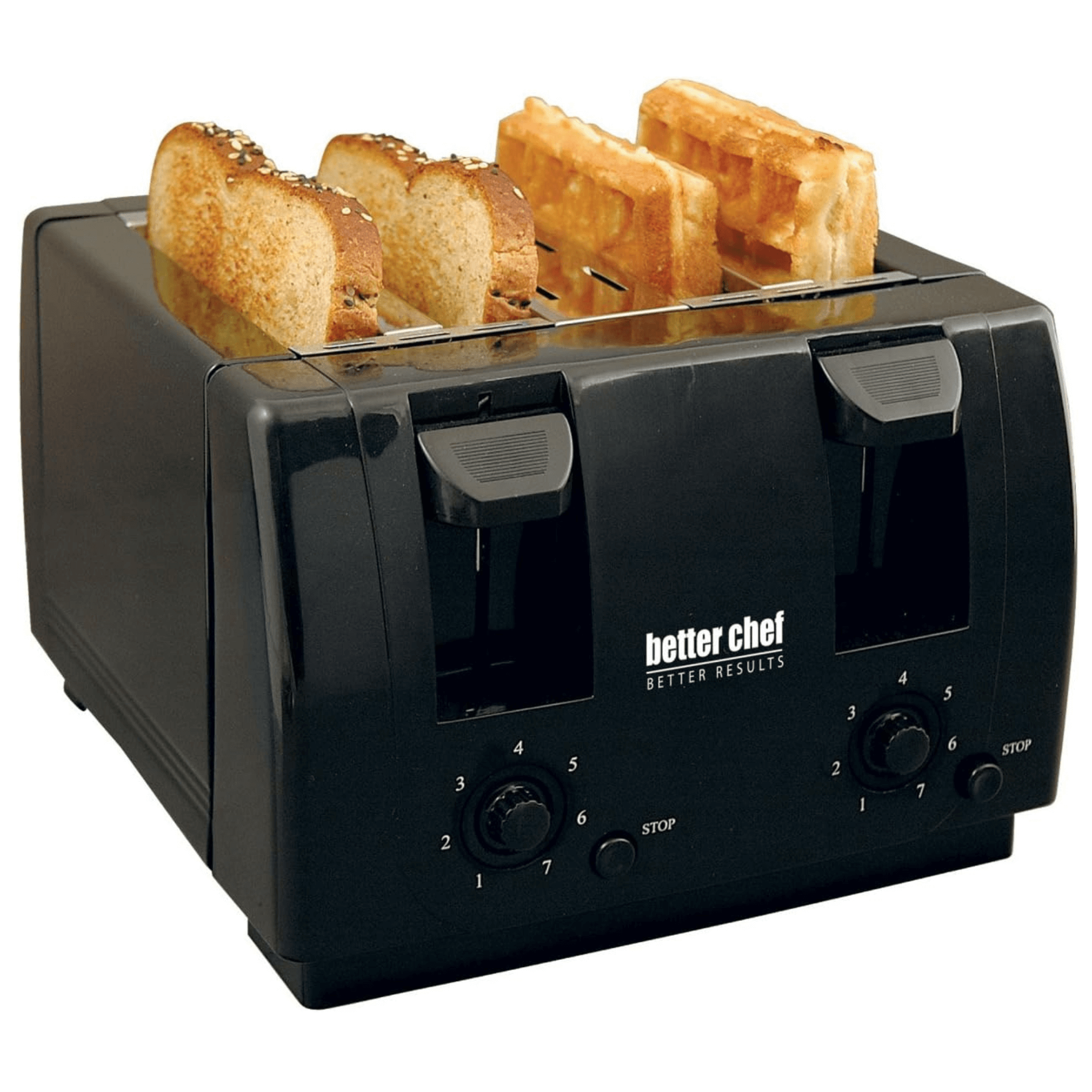 Better Chef Wide Slot 4-Slice Dual Control Toaster Jupiter Gear Home