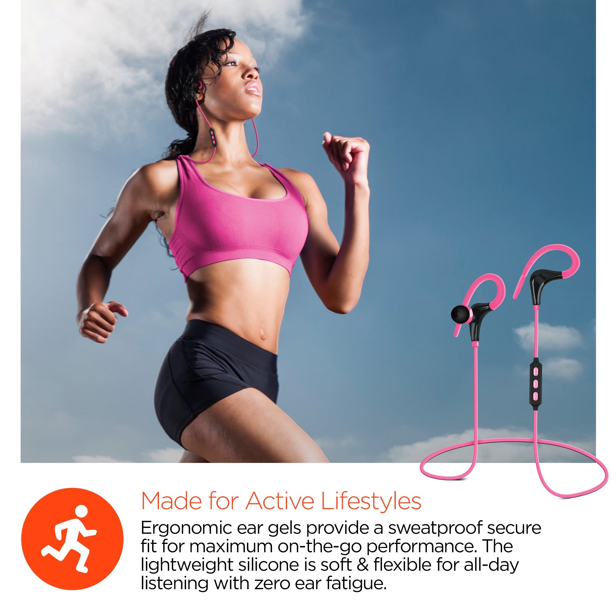 HyperGear Marathon Wireless Sports Earphones Active Jupiter Gear Home