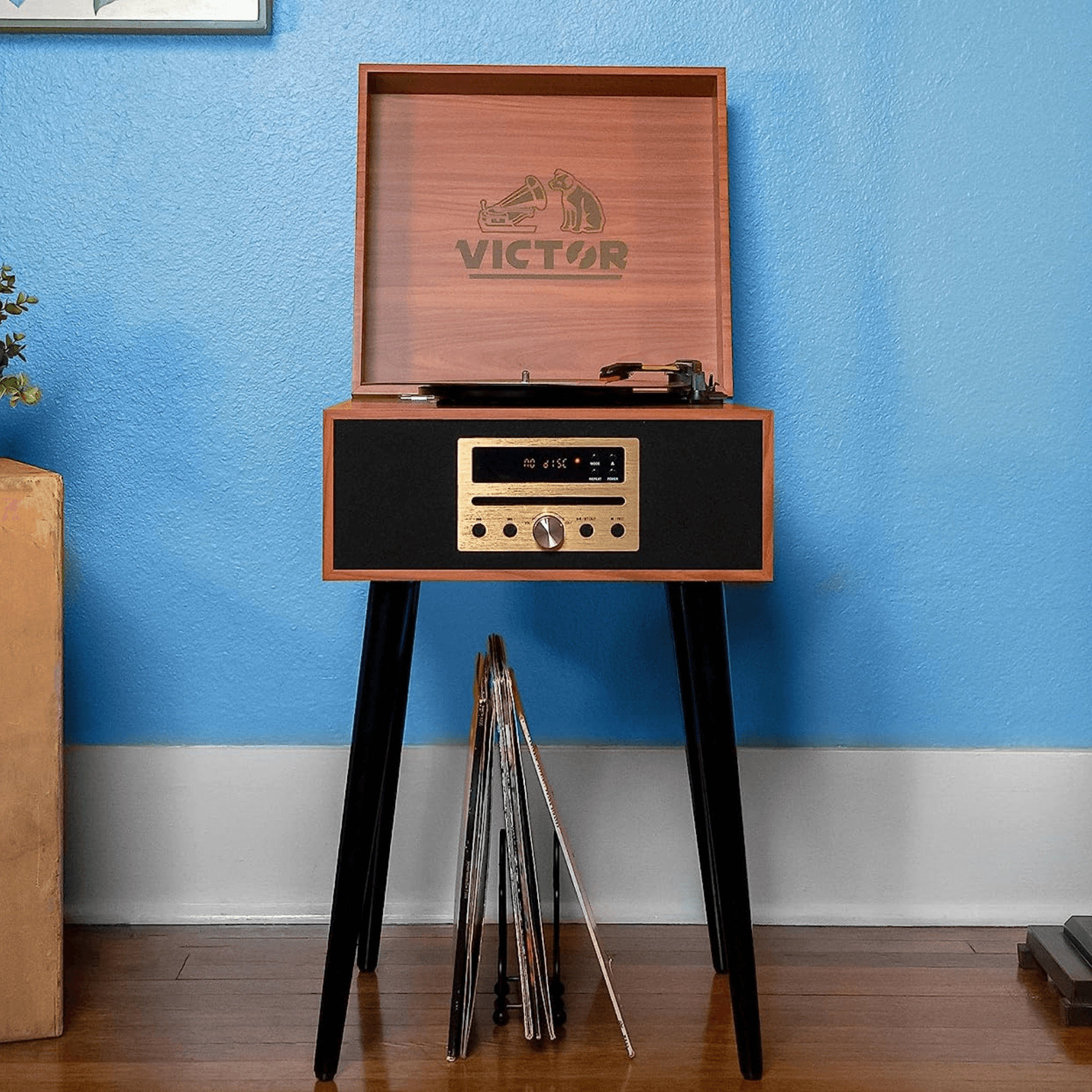 Victor Newbury 8-in-1 Music Center Mahogany - Refurbished Jupiter Gear Home