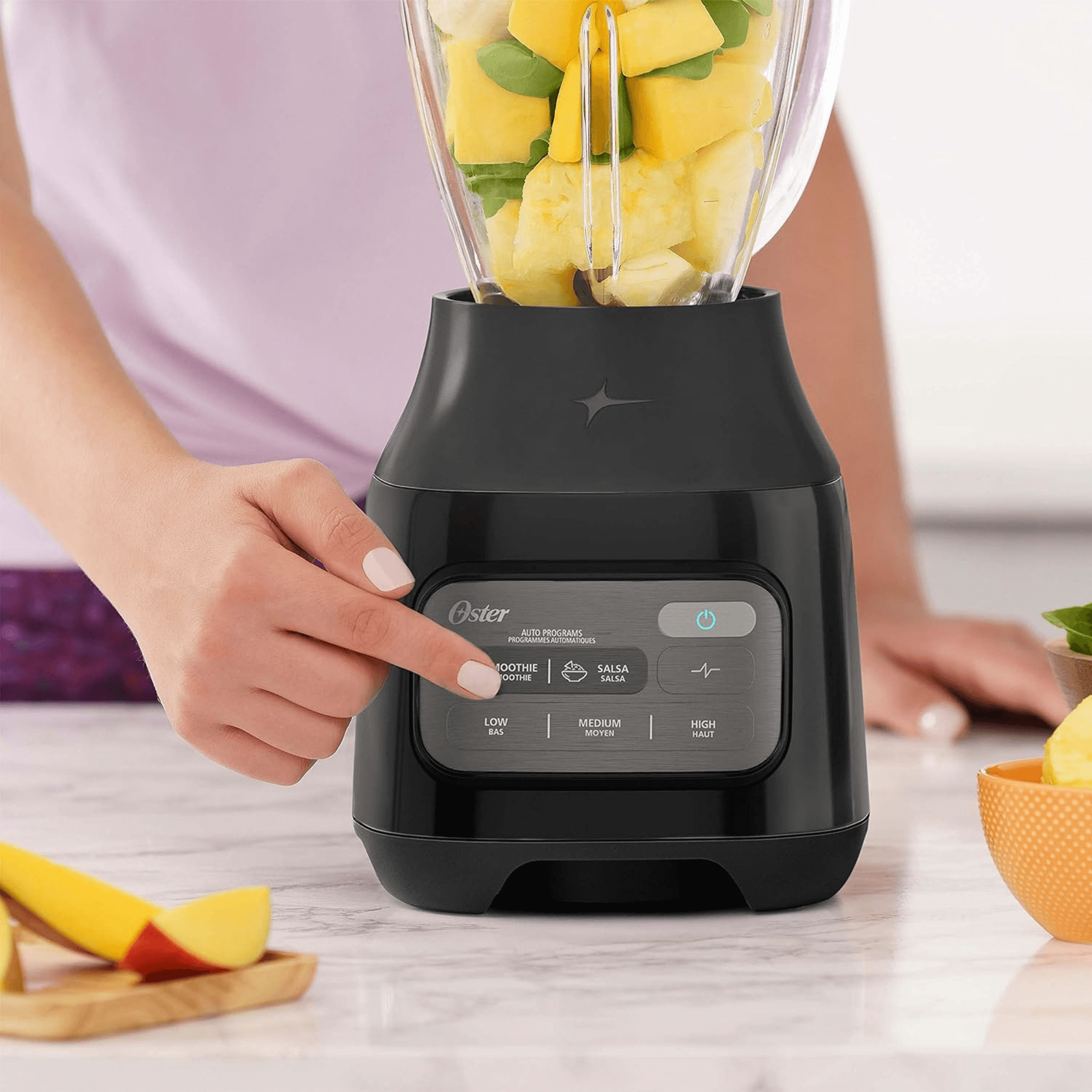 Oster 3-Speed 800W One-Touch Control Glass Jar Blender with Auto Program Jupiter Gear Home