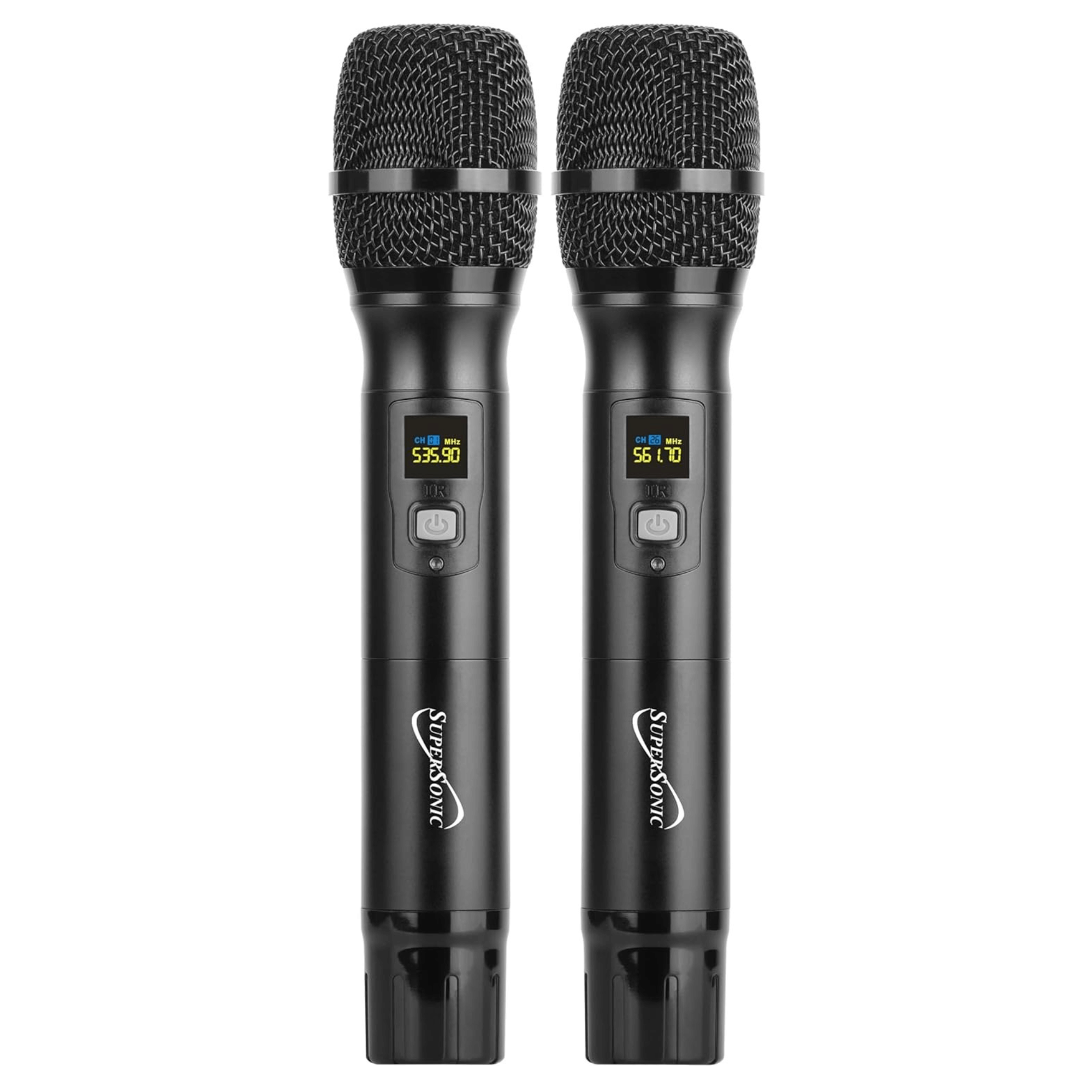 Supersonic UHF Dual Fixed Channel Professional Wireless Microphone Jupiter Gear Home