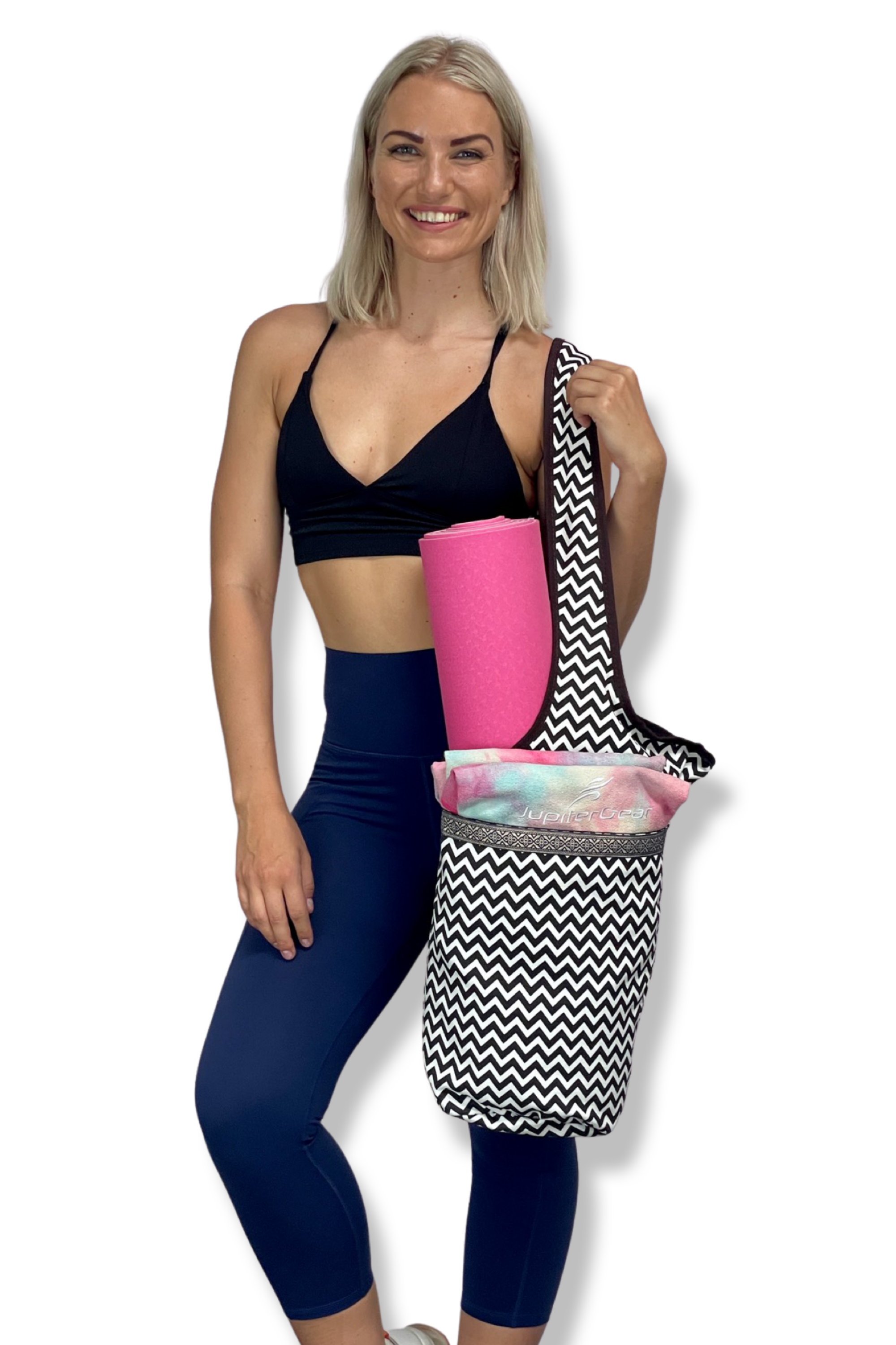 JupiterGear Yoga Mat Carrying Tote Bag with Large Size Pockets | Multipurpose and Fit Most Size Mats Jupiter Gear Home
