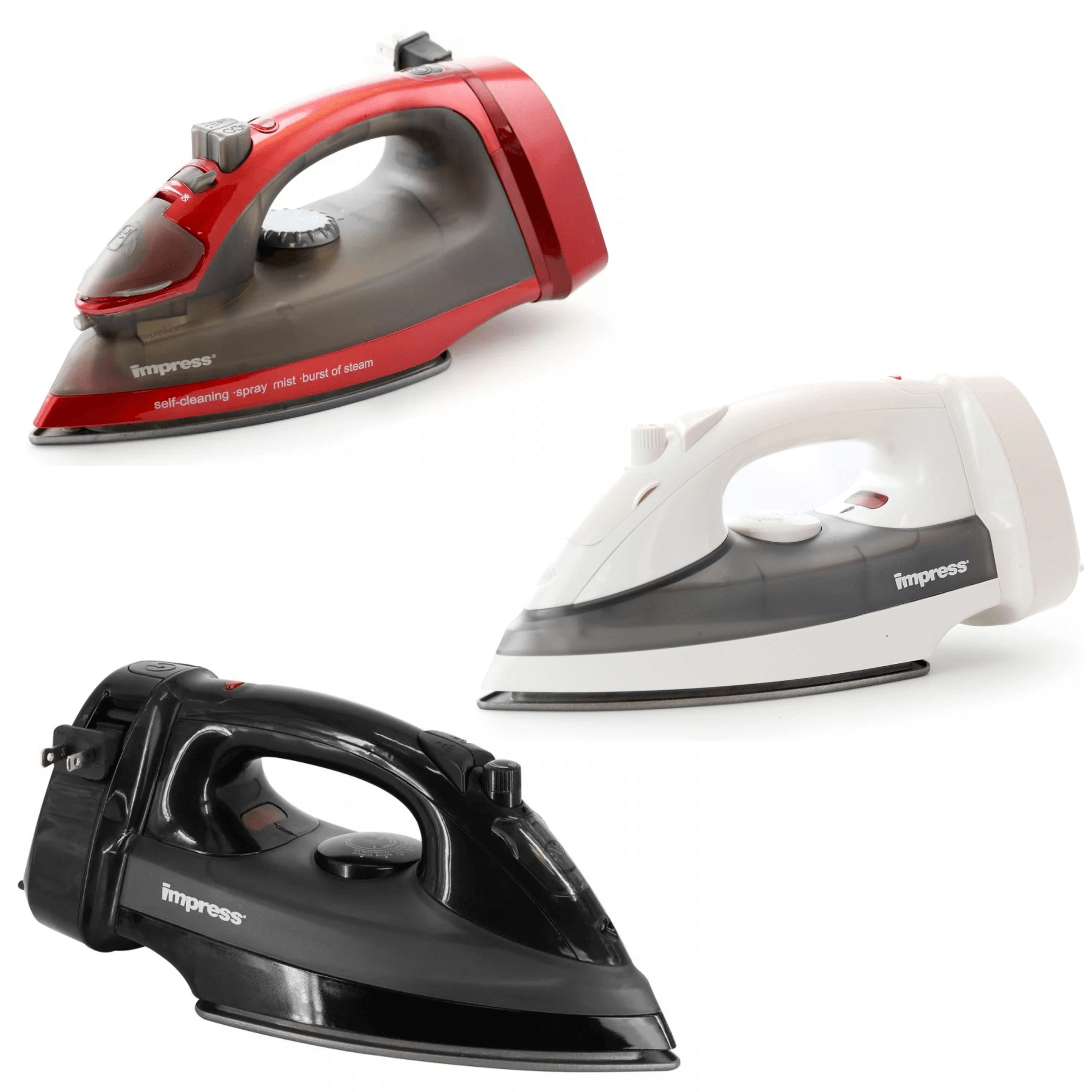 Impress Mid-Size Cord-Rewind Iron with Non-Stick Spray and Burst - REFURBISHED Jupiter Gear Home