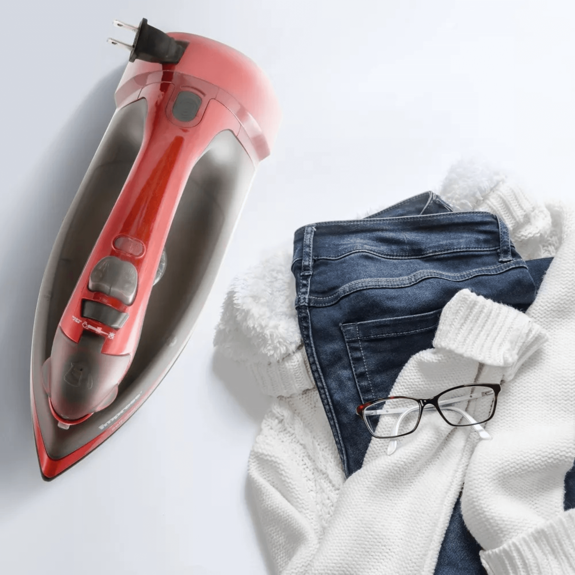 Impress Mid-Size Cord-Rewind Iron with Non-Stick Spray and Burst - REFURBISHED Jupiter Gear Home