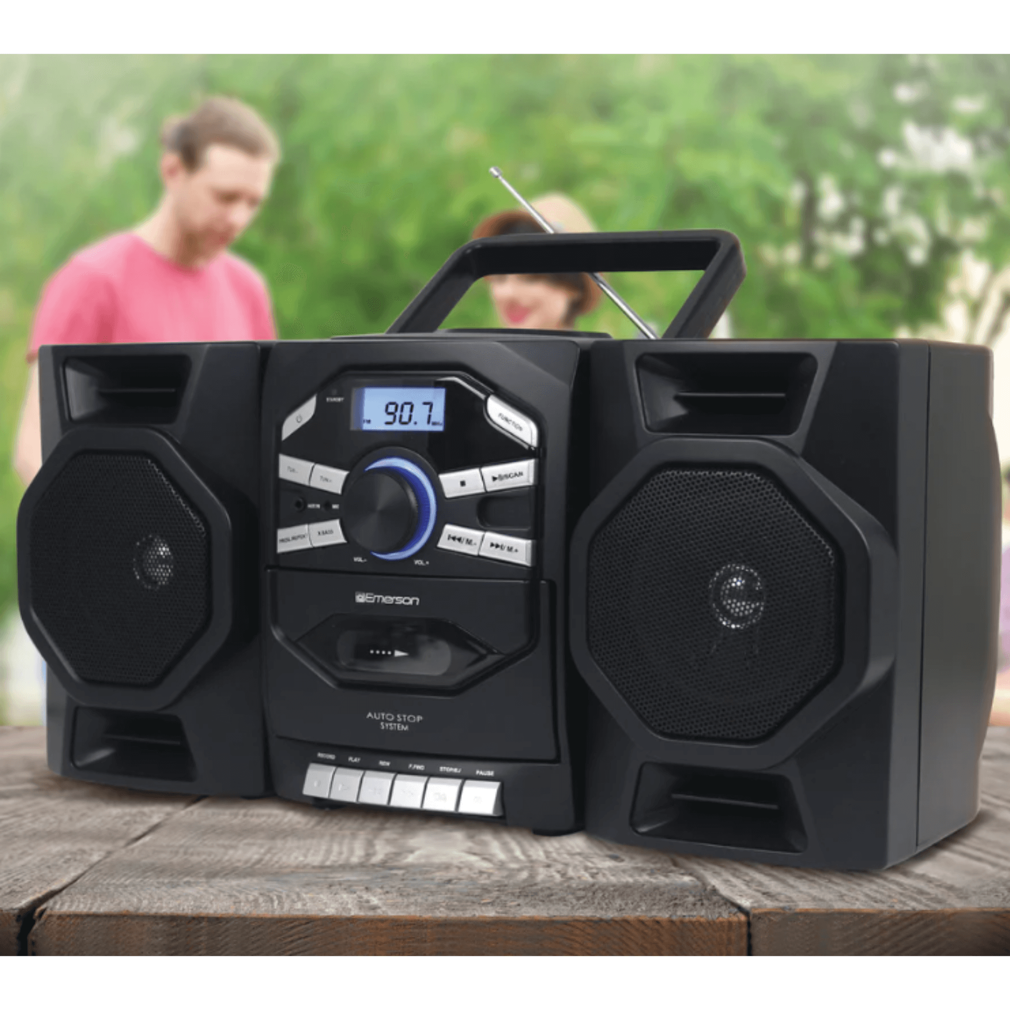 Emerson Portable CD & Cassette Stereo Boombox Jupiter Gear Home