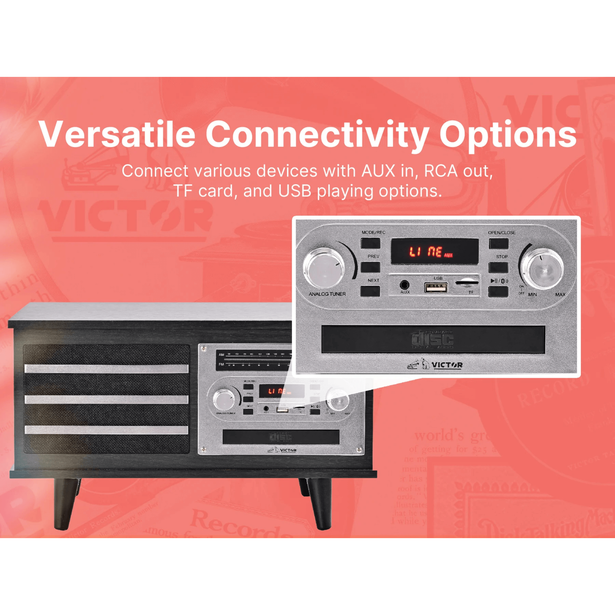 Victor Monroe 8-in-1 Music Center Jupiter Gear Home