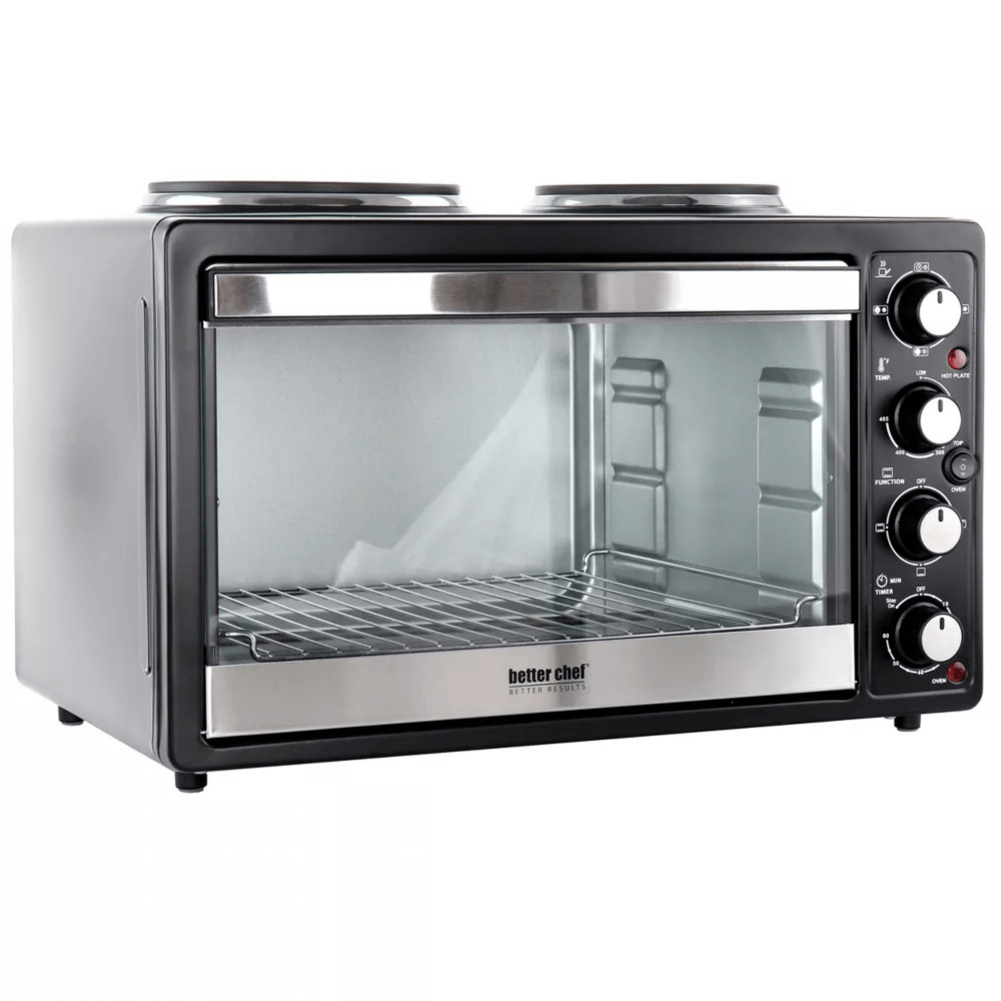Better Chef Central XL Toaster Oven Broiler with Dual Element Solid Burners Jupiter Gear Home