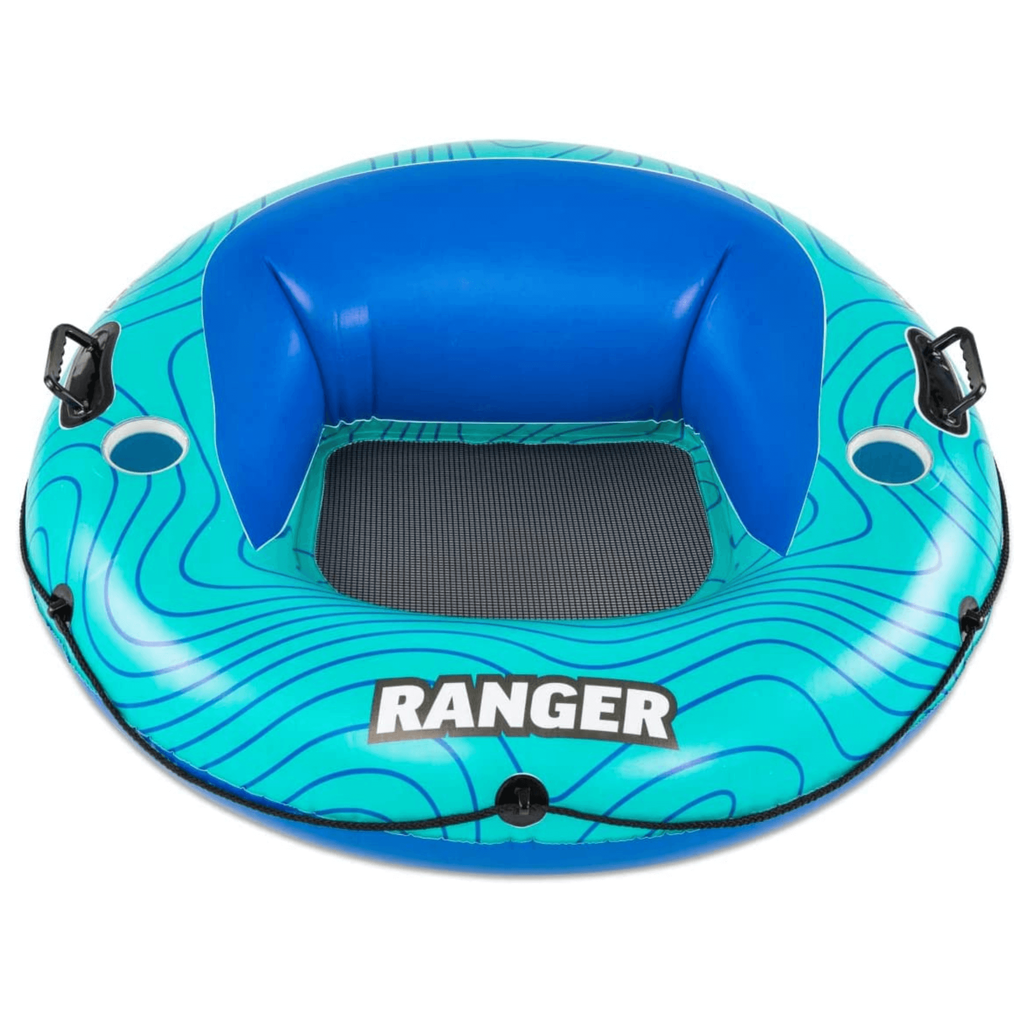 WOW Watersports Ranger 1-Person River Tube with Mesh Bottom and Cup Holder Jupiter Gear Home