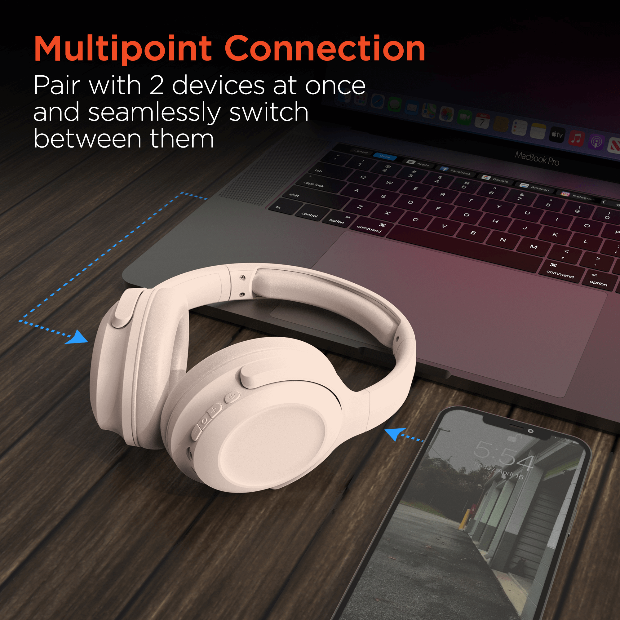 HyperGear Stealth2 ANC Wireless Headphones Jupiter Gear Home