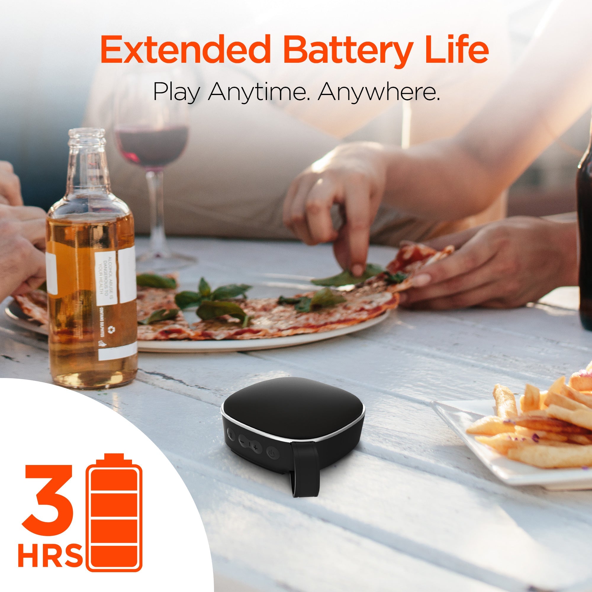 HyperGear Fabrix Mini Wireless Speaker for Easy Pairing w Built-In Mic Jupiter Gear Home