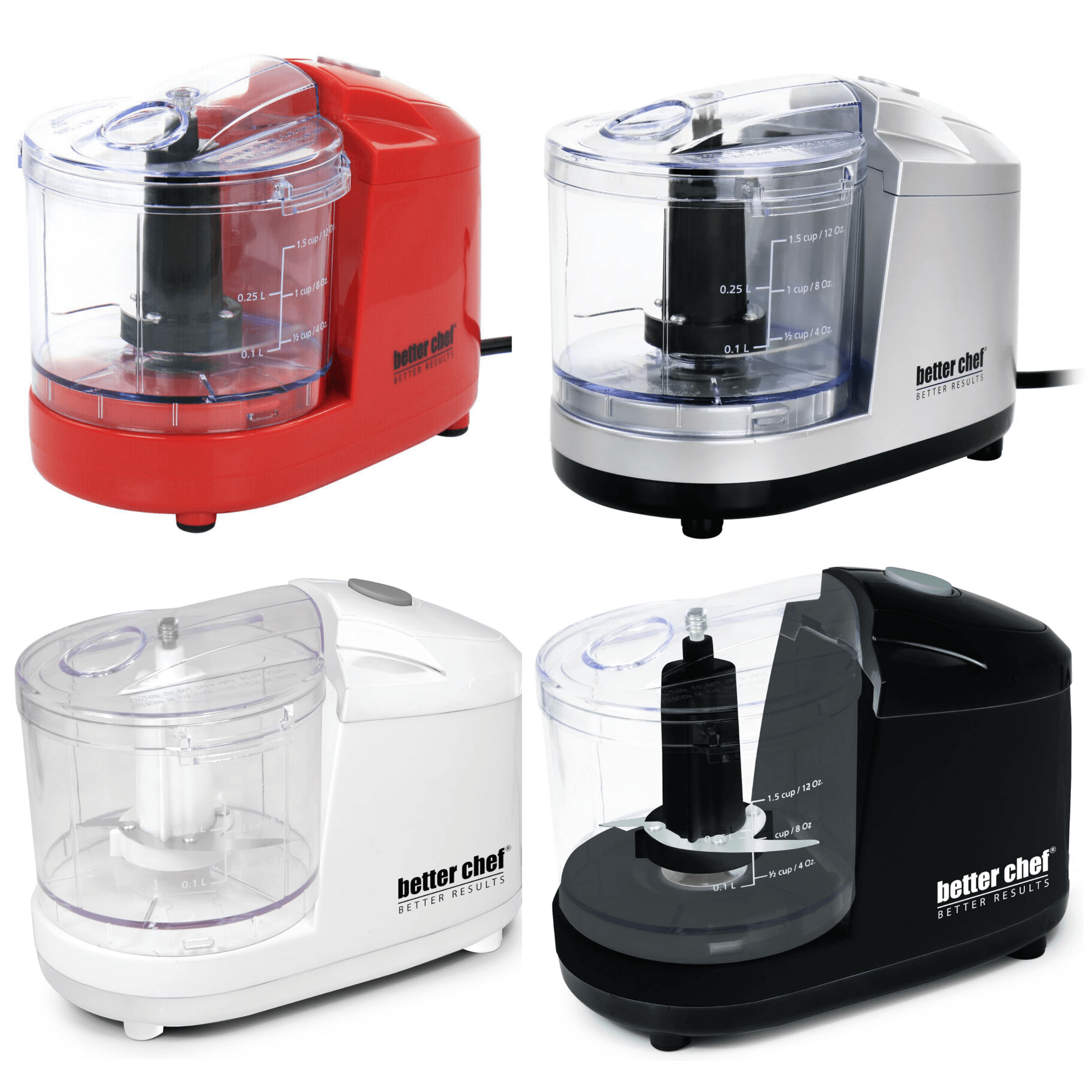 Better Chef 1.5-Cup Mini Chopper Food Processor Jupiter Gear Home