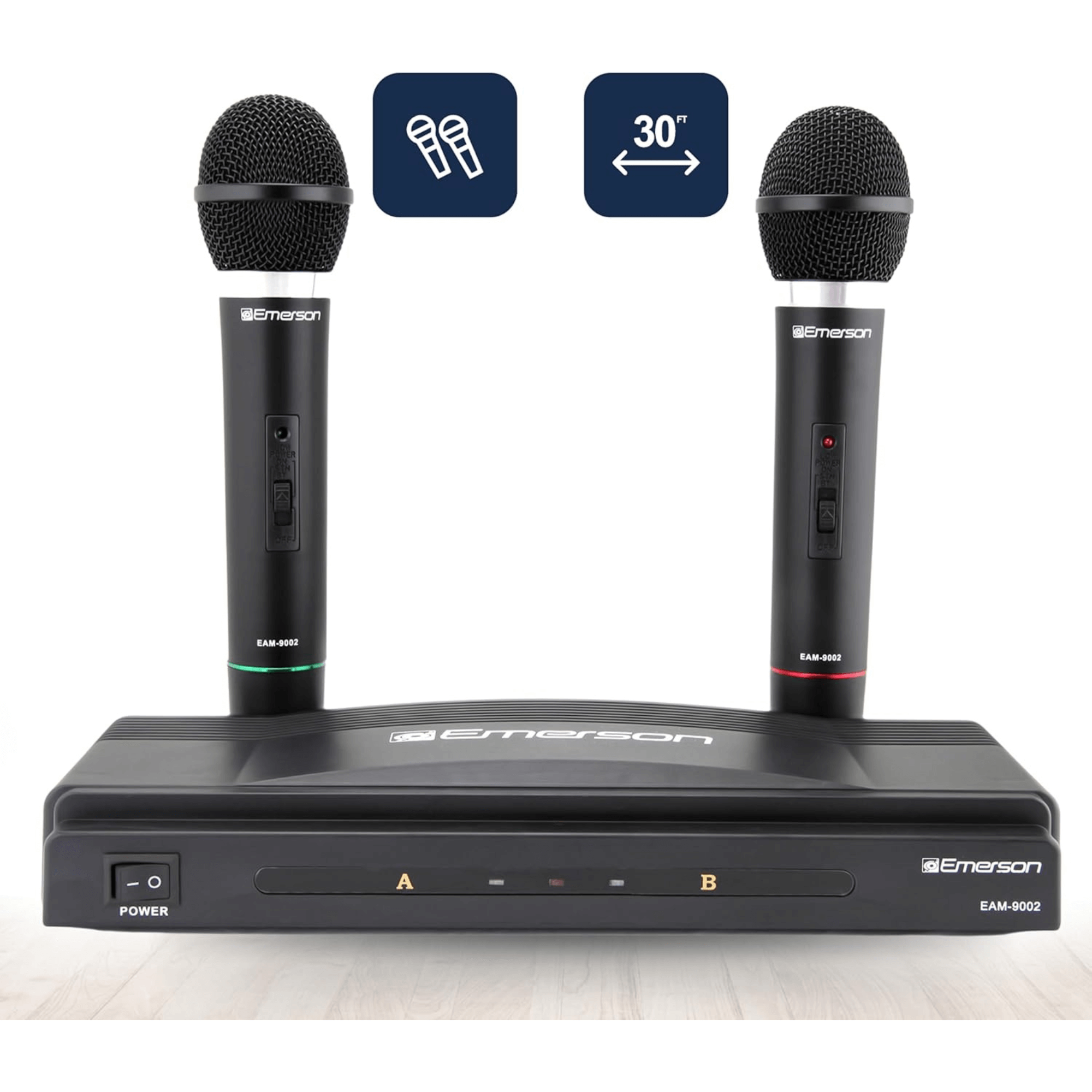 Emerson Professional Dual Microphone Kit with Wireless Transmitter Jupiter Gear Home